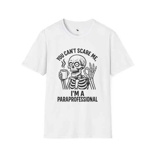 Funny Skeleton Paraprofessional T-Shirt, Unisex Tee for Halloween, Teacher Gift, Casual Wear, Humor Shirt, Skeleton Design