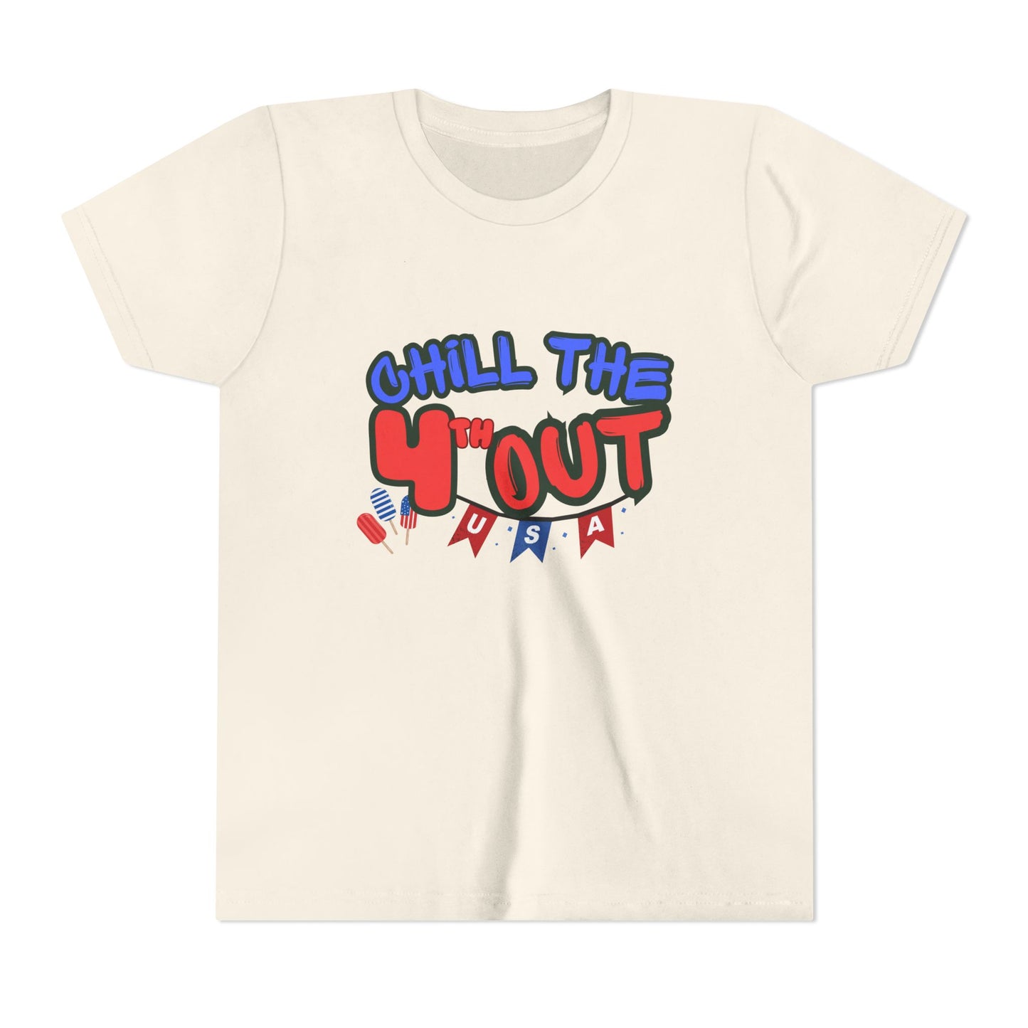 Youth Tee — "Chill the 4th'Out" Patriotic USA Kids T-Shirt