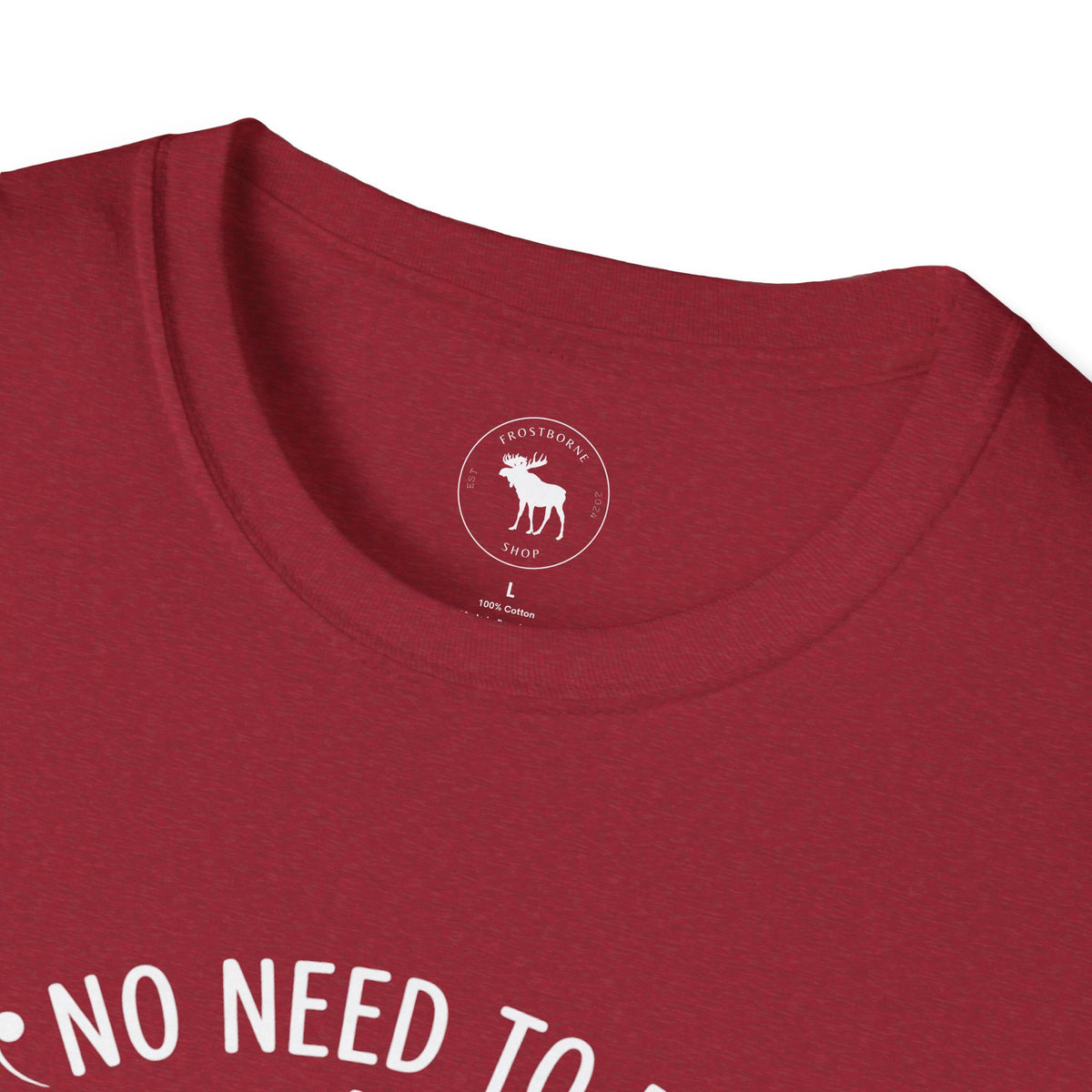 T-Shirt — "No Need to Be an Exclamation Point" Funny Typography Tee
