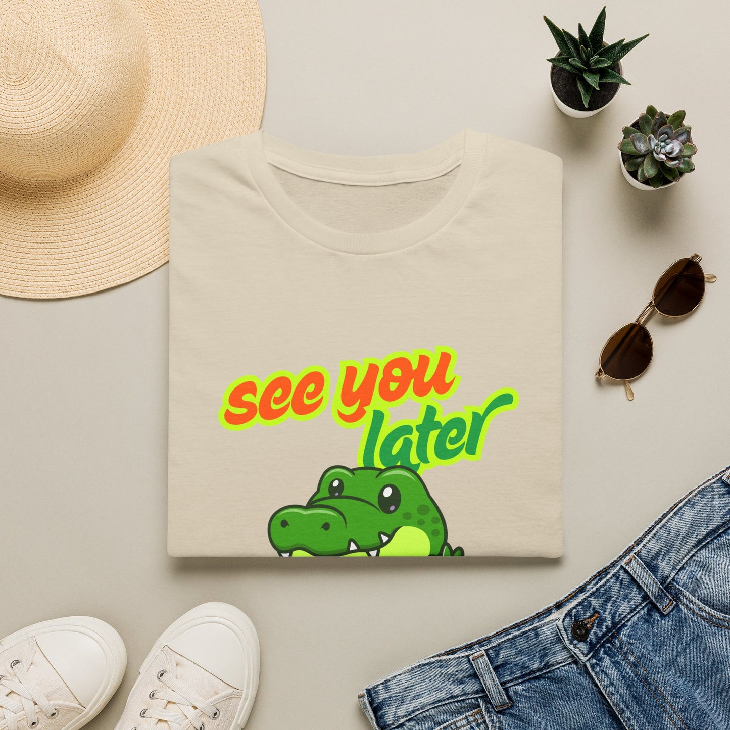 See You Later Alligator T-Shirt — Cute Retro Green Alligator Graphic Tee