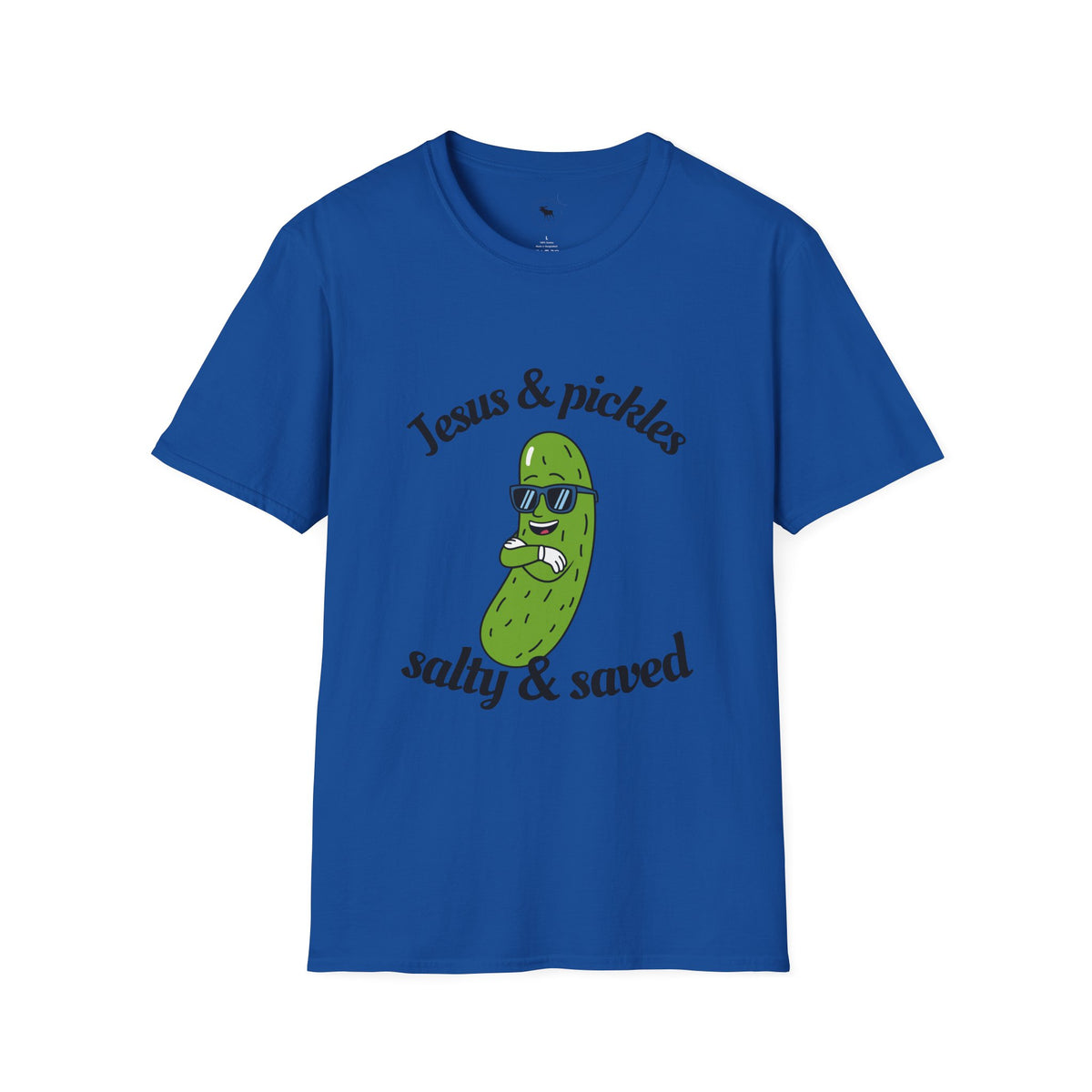 Jesus & Pickles T-Shirt — “Salty & Saved” Funny Christian Graphic Tee
