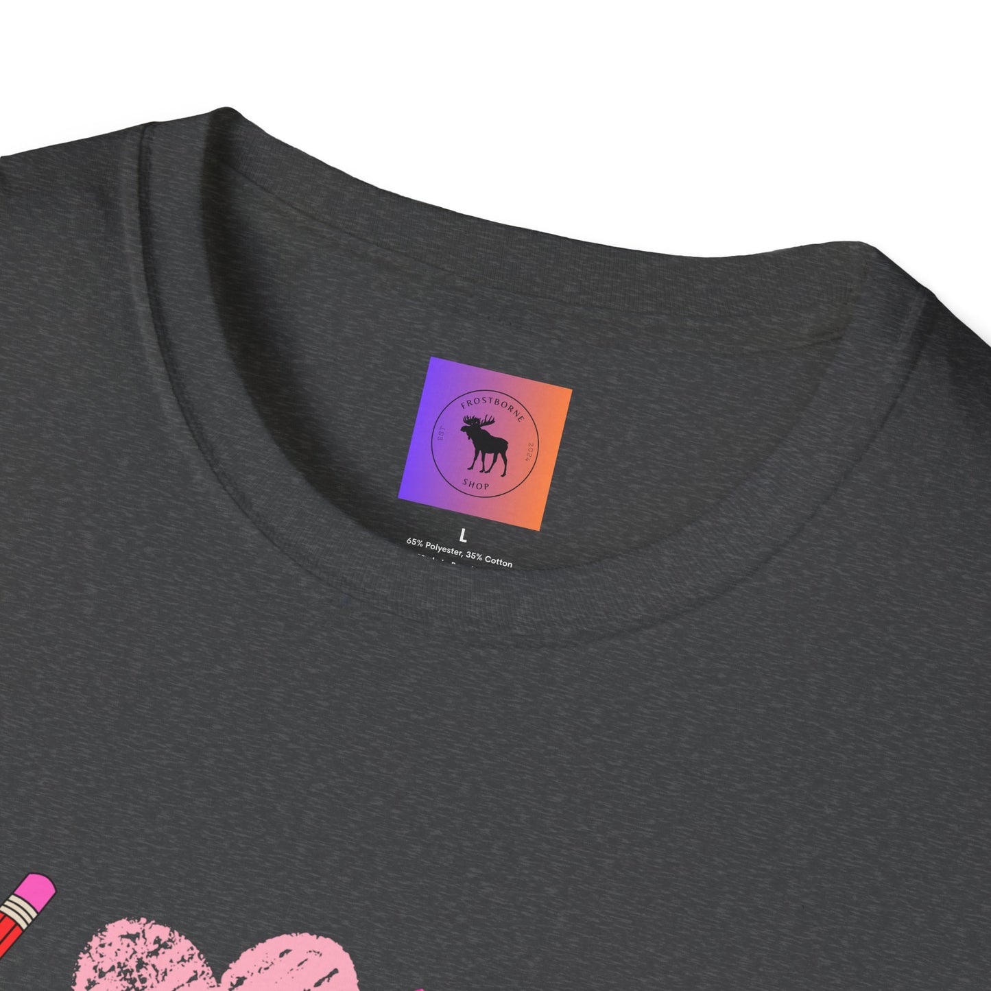 Teacher Valentine T-Shirt — Pencils, Crayon Apple & XOXO