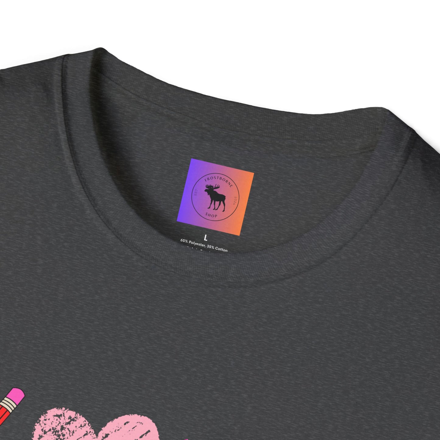 Teacher Valentine T-Shirt — Pencils, Crayon Apple & XOXO