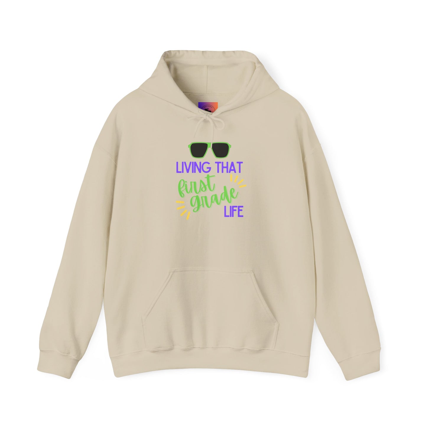 Living That first Grade Life Hoodie - Perfect for Students, Graduation Gift, Cool Casual Wear, Back to School, Kids' Style