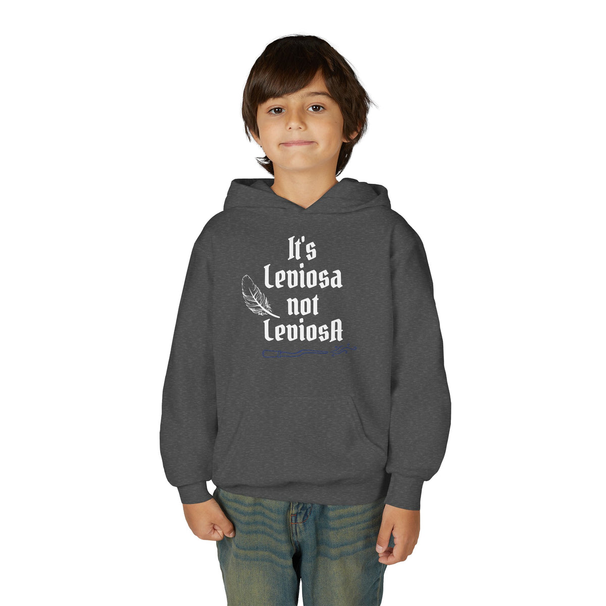 Youth Hoodie – "It's Leviosa Not LeviosA" Magical Quote Hooded Sweatshirt