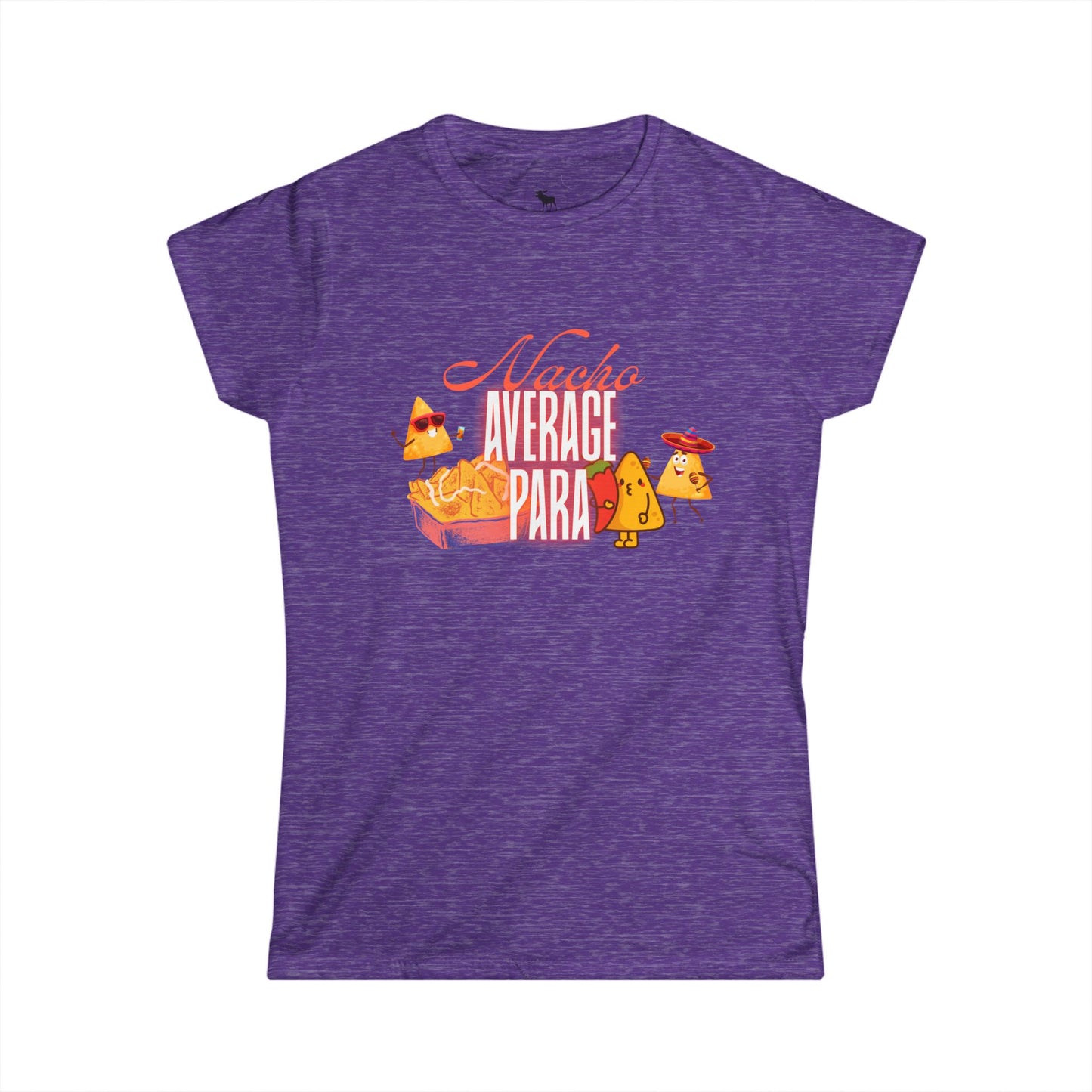 Nacho Average para Tee, Women's Softstyle Tee, Funny Food Shirt, Casual Wear, Gift for Foodies, Taco Lovers, Unique T-Shirt
