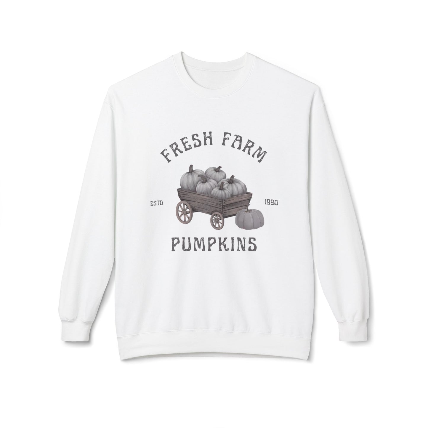 Fresh Farm Pumpkins Sweatshirt, Cozy Fall Apparel, Autumn Fashion, Pumpkin Patch Sweatshirt, Harvest Festival Gear, Thanksgiving Gift