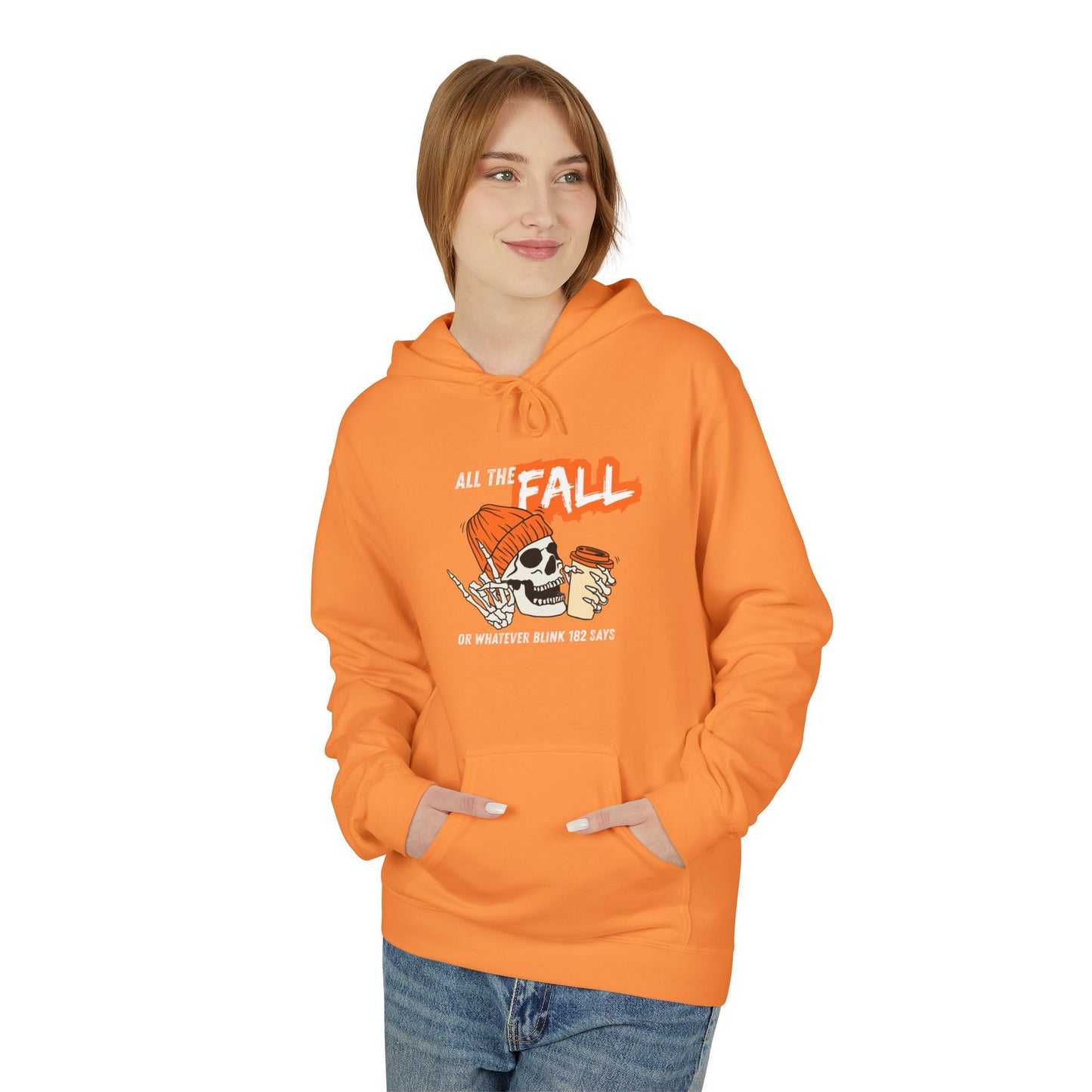 Fall Themed Fleece Hoodie - Cozy Autumn Apparel, Casual Wear, Warm Gift, Seasonal Fashion, Perfect for Bonfires, Thanksgiving