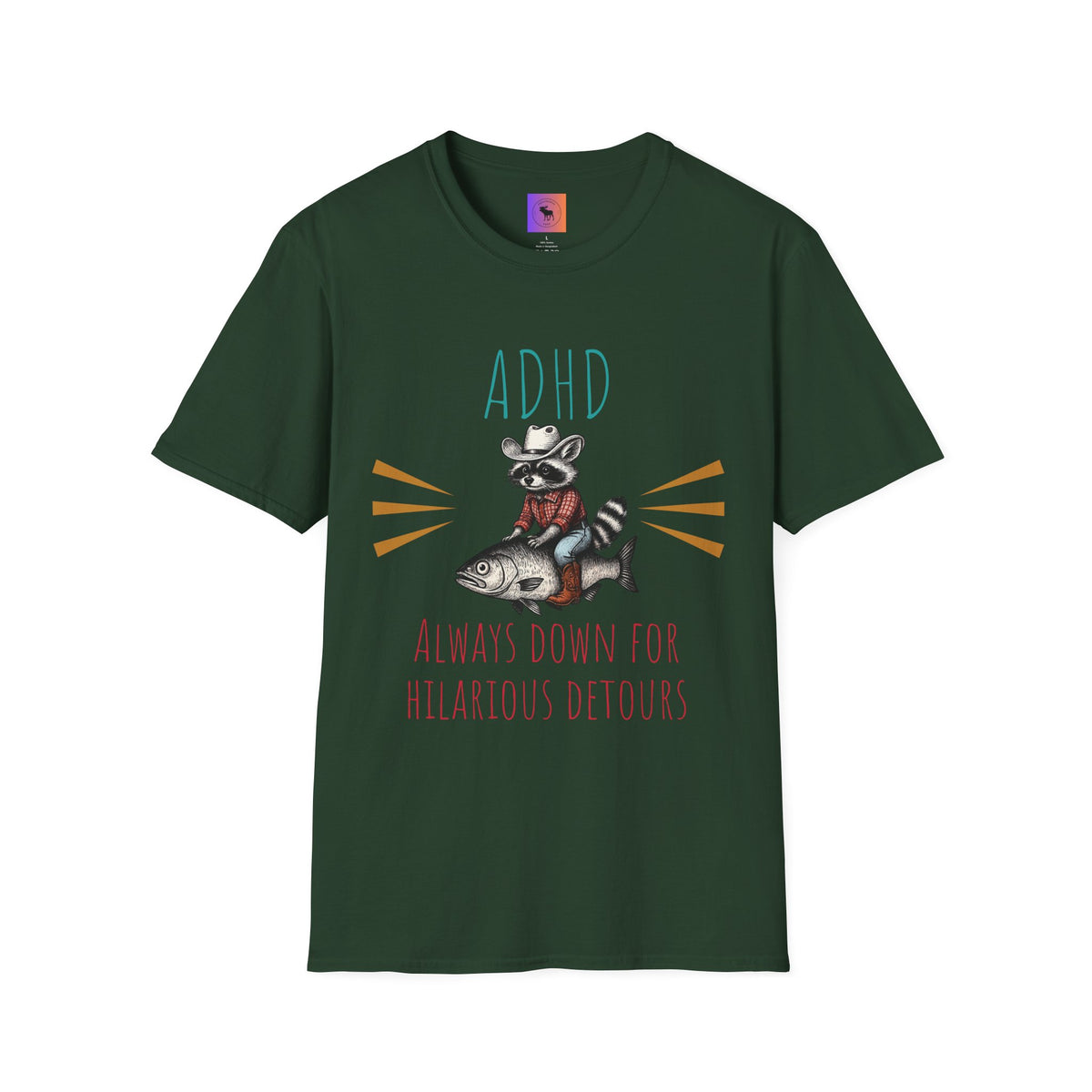 ADHD Awareness Unisex T-Shirt, Hilarious Detours Tee, Funny Gift for ADHD Friends, Casual Wear, Gift for Mental Health Awareness