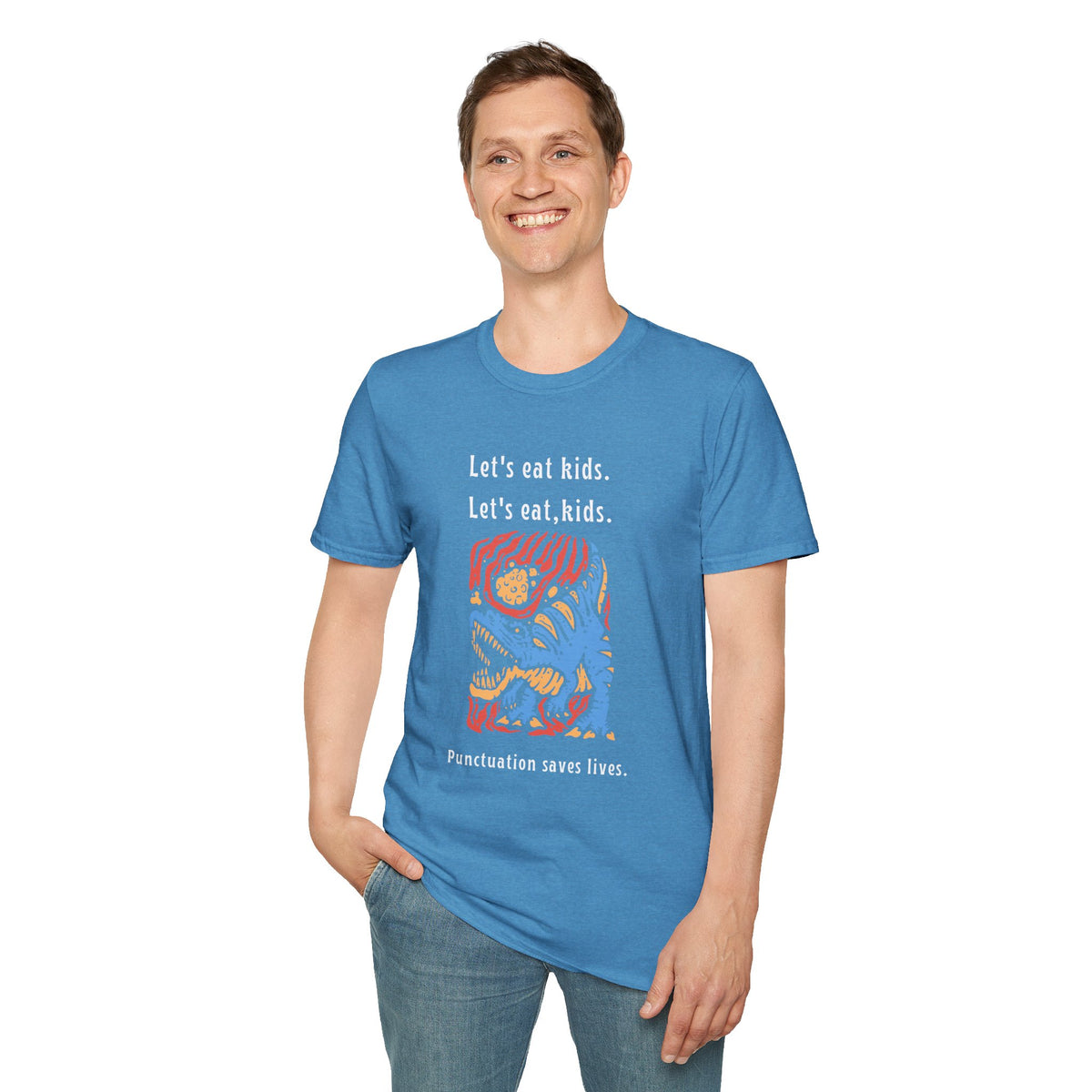 Let's Eat, Kids. T-Shirt — Punctuation Saves Lives Funny Grammar Tee