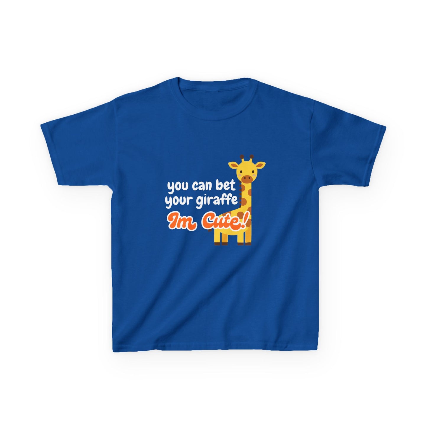 Kids T-Shirt – “You Can Bet Your Giraffe I’m Cute!” Cute Giraffe Graphic Tee for Toddlers