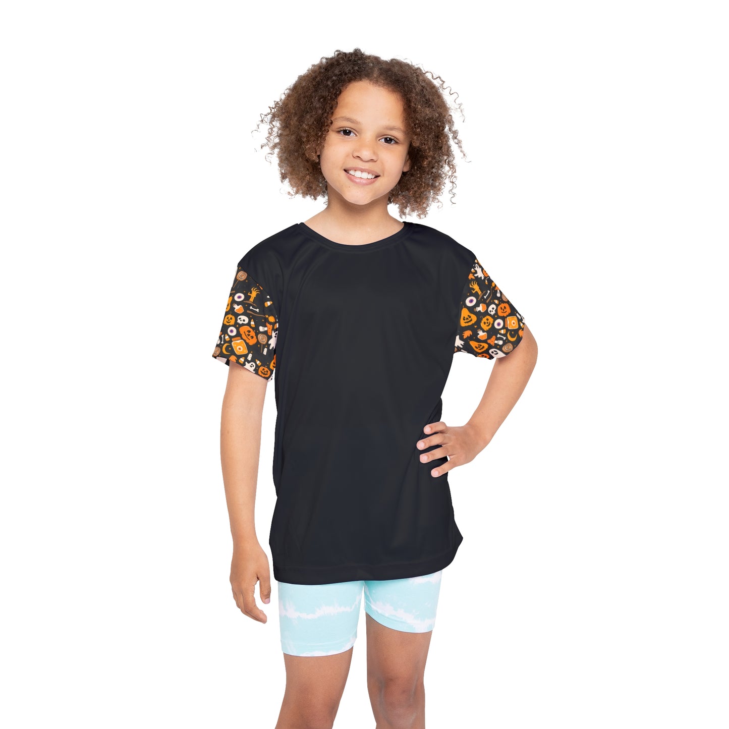 pattern sleeves only Kid's Halloween Sports Jersey Family Matching Outfit Shirt