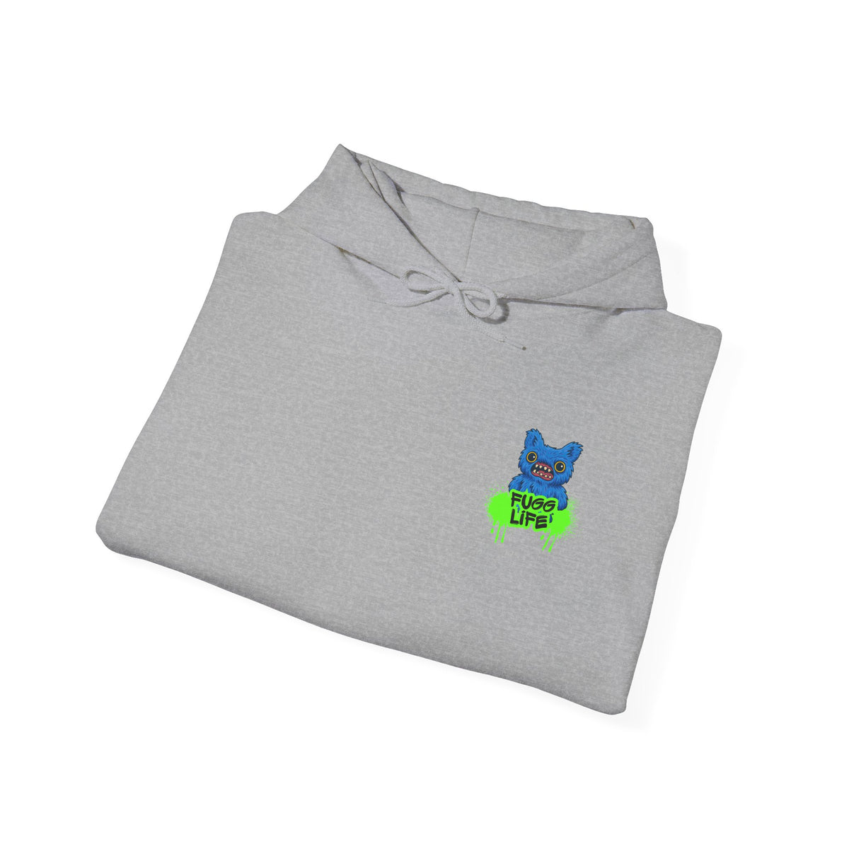 Hoodie Fugglers Colorful Cartoon Monster Crew Graphic Back Print