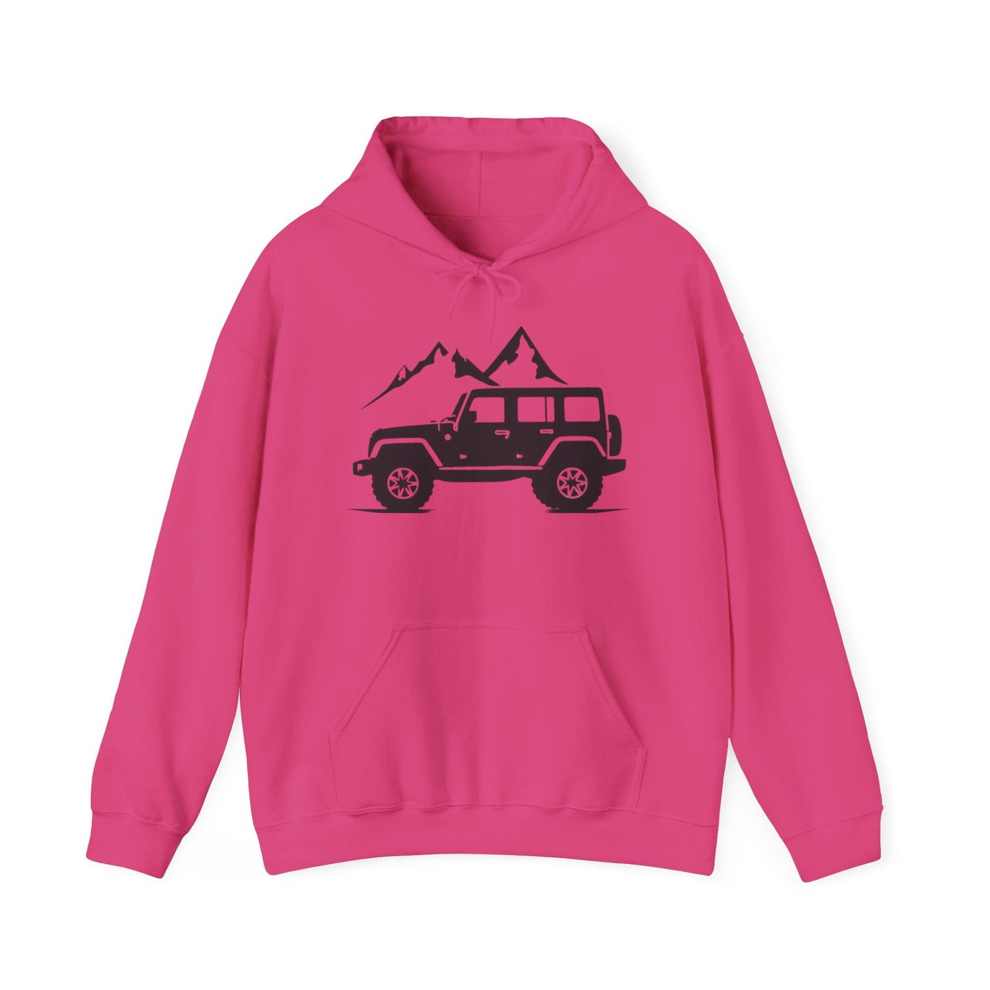 Unisex Heavy Blend™ Hooded Sweatshirt 4x4 mountain, abstract, simple design, minimalist