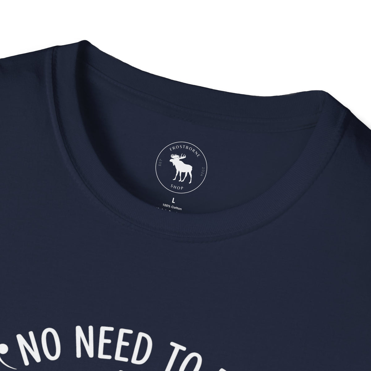 T-Shirt — "No Need to Be an Exclamation Point" Funny Typography Tee