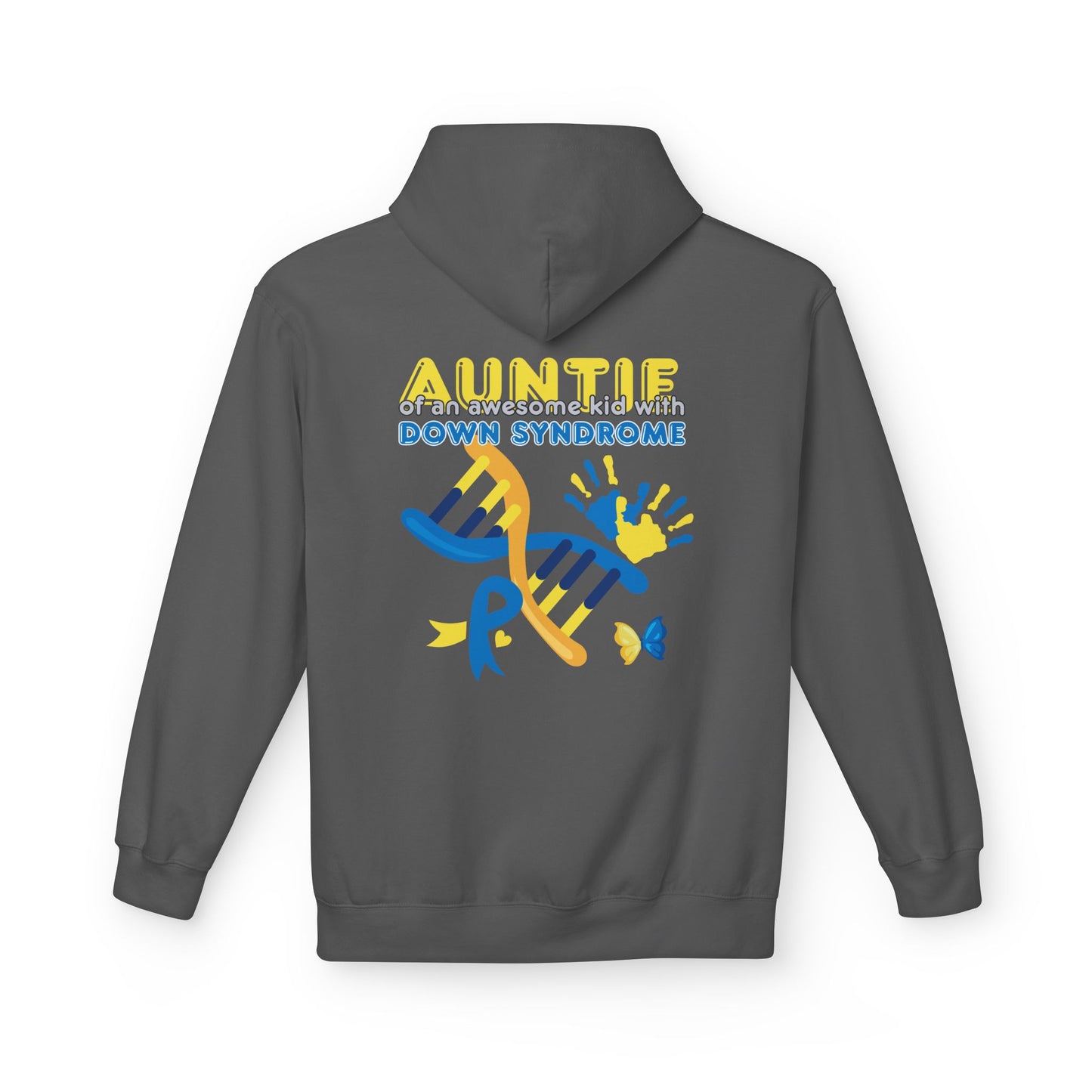 Down Syndrome Aunt Hoodie — "Auntie of the Morning Sun" DNA Ribbon Sweatshirt