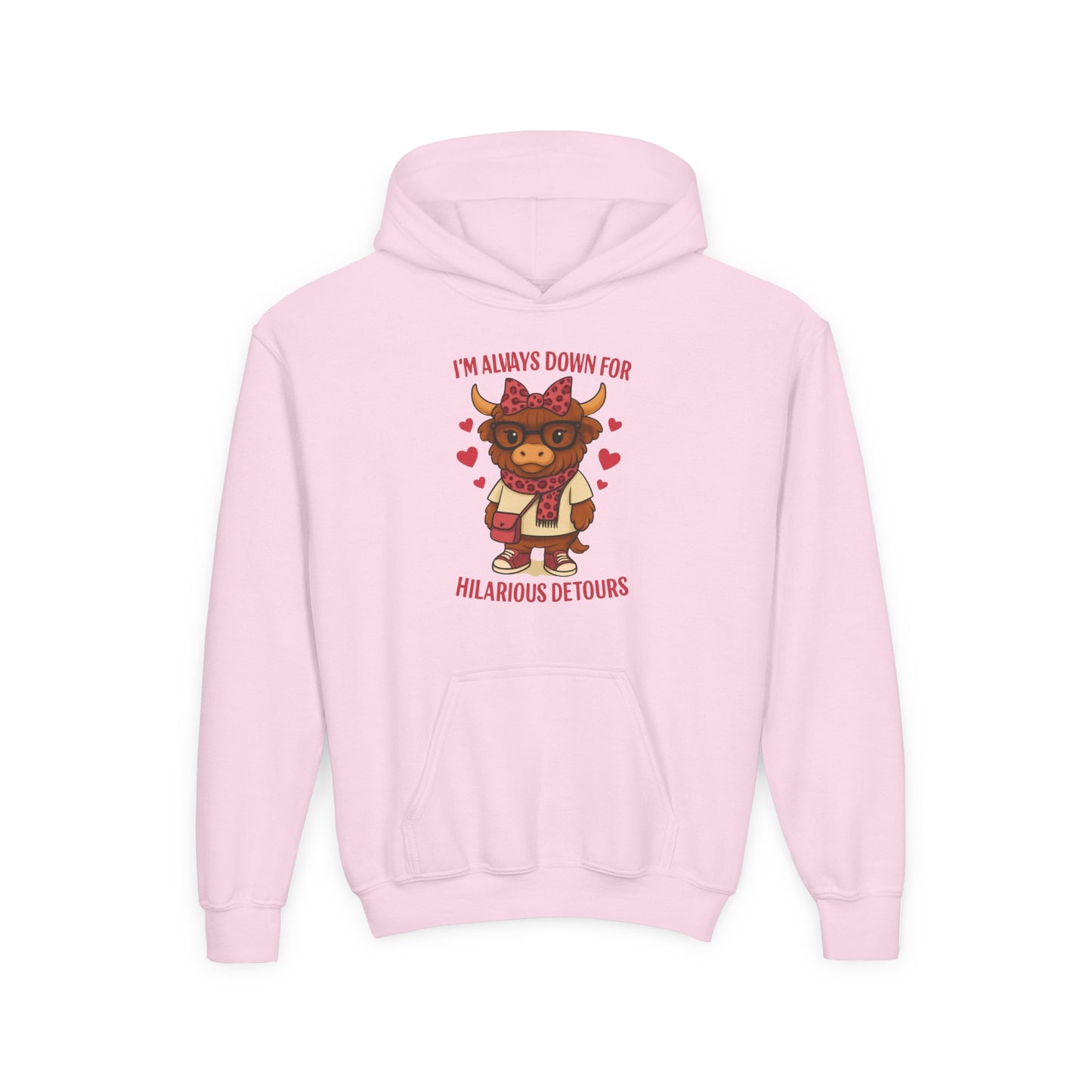 Youth Funny ADHD Hooded Sweatshirt - Cute Animal Design, Gift for Kids, Casual Wear, Birthday, Holidays, Fun Activites
