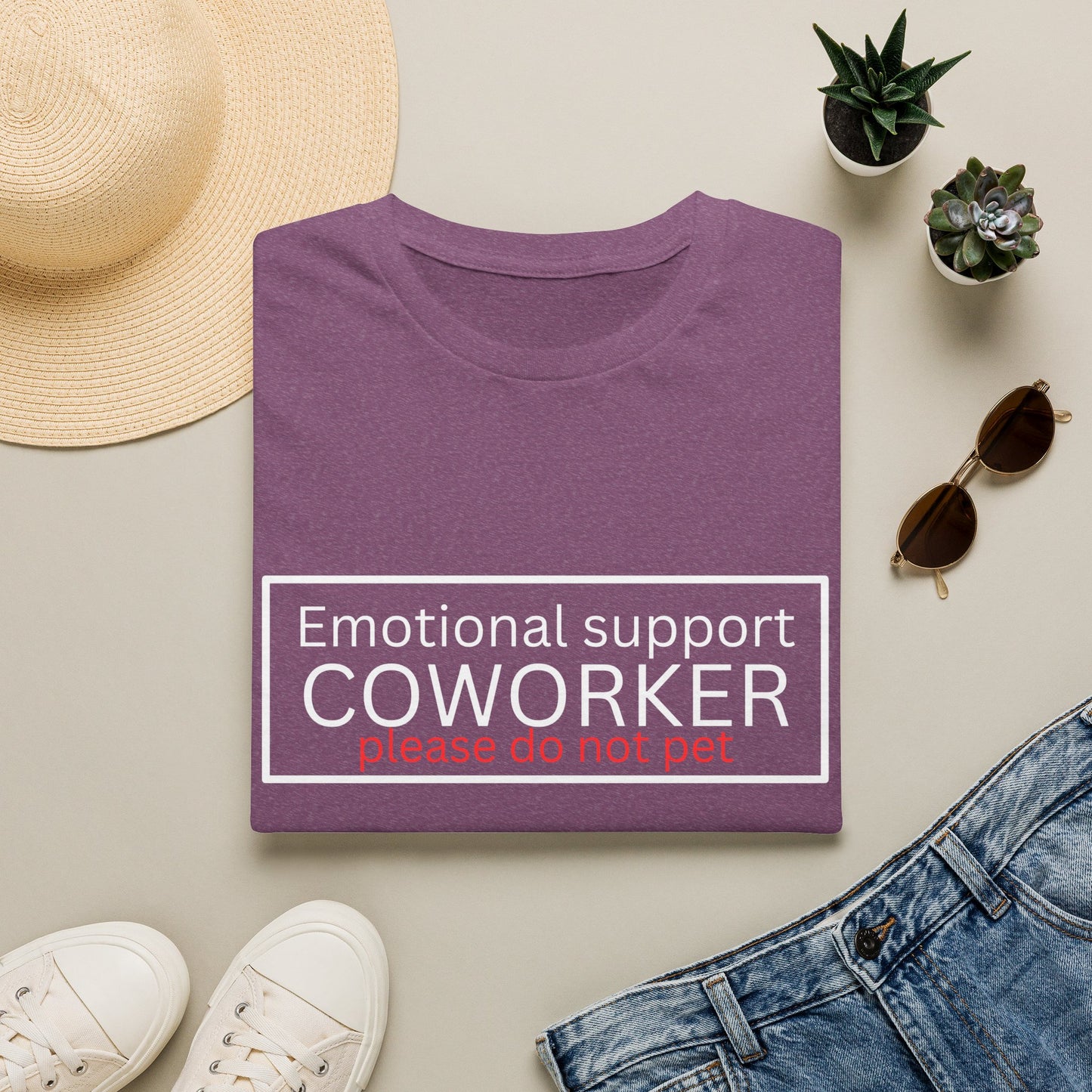 Emotional Support Coworker T-Shirt — "Please Do Not Pet" Office Humor Tee