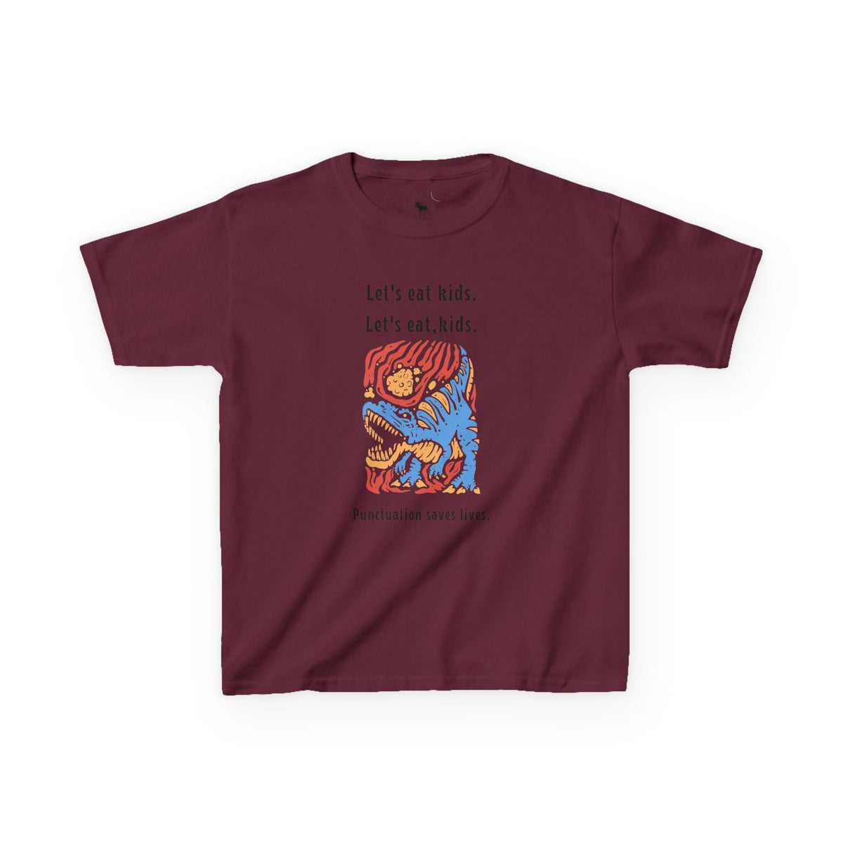 Kids Tee — "Let's eat kids. Let's eat, kids." Punctuation Saves Lives Graphic