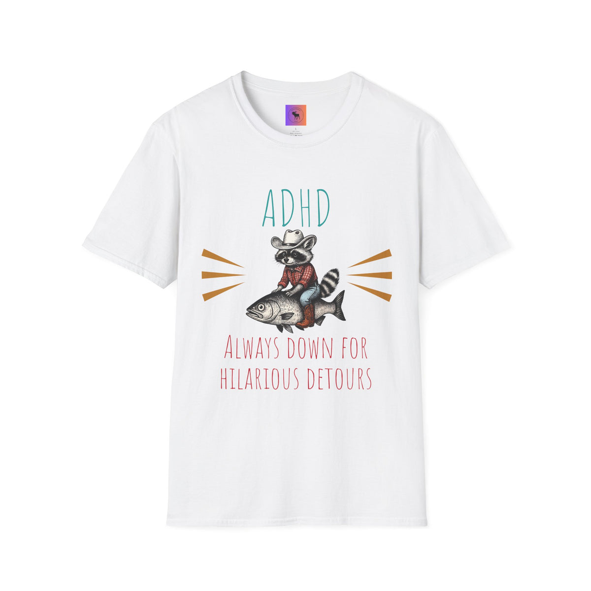 ADHD Awareness Unisex T-Shirt, Hilarious Detours Tee, Funny Gift for ADHD Friends, Casual Wear, Gift for Mental Health Awareness