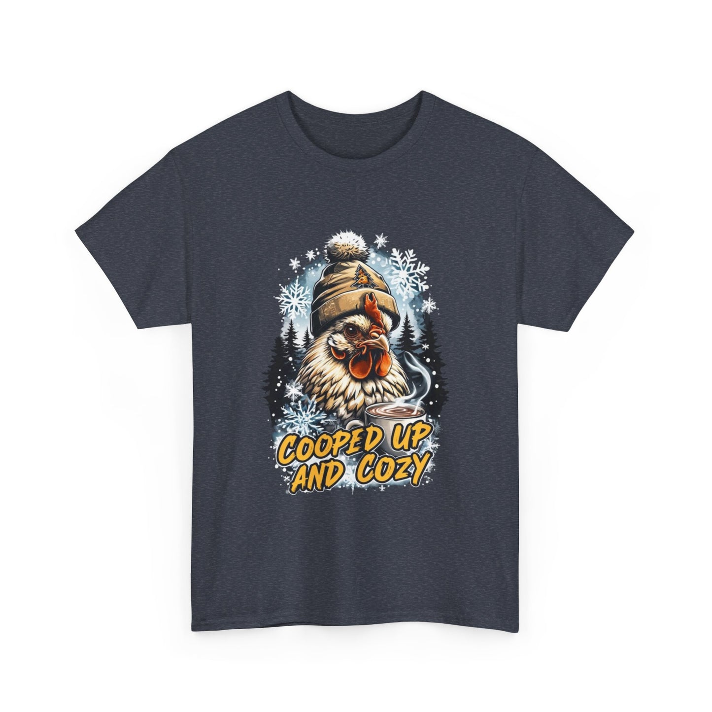 cooped up and cozy graphic T. perfect gift for the chicken lover in your life