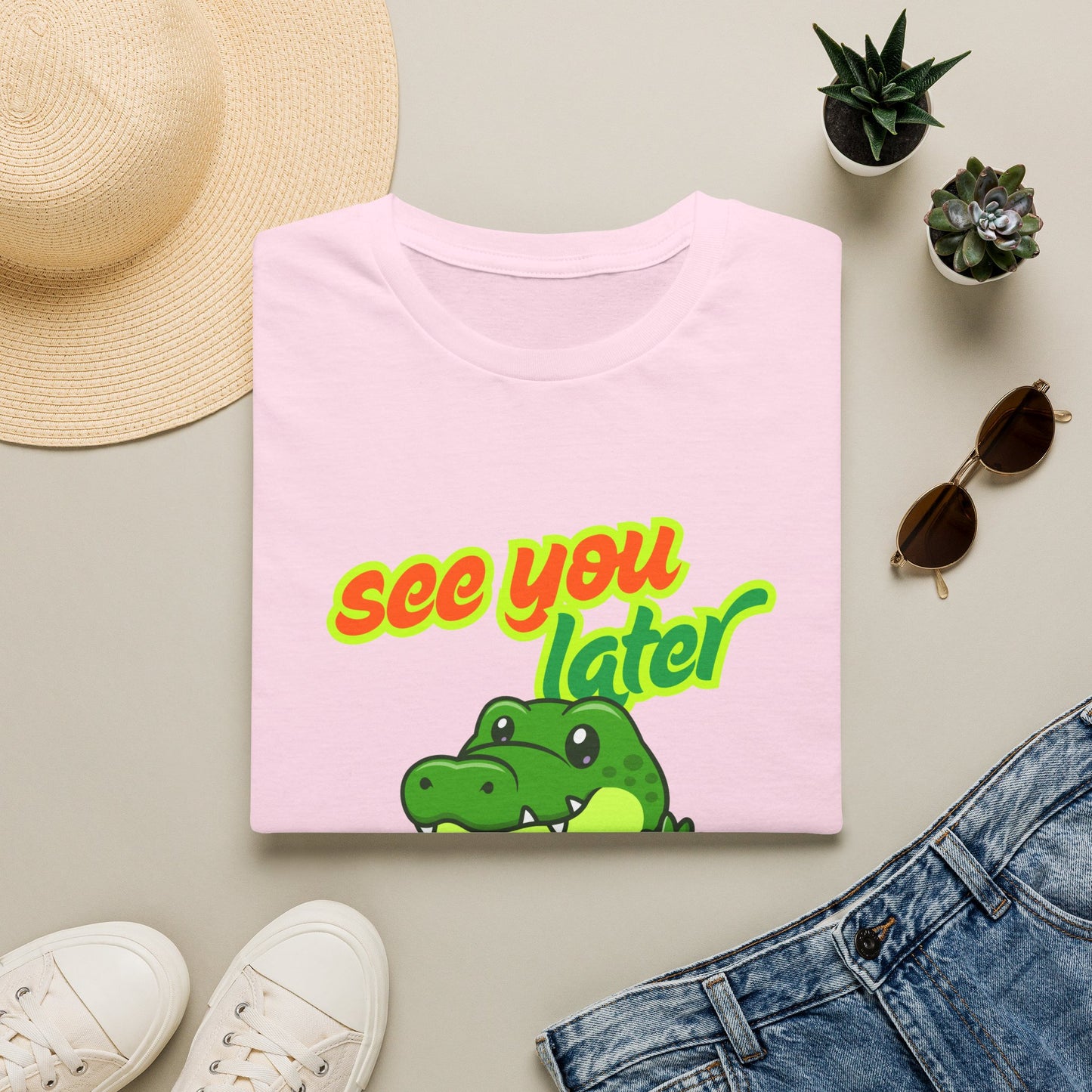 See You Later Alligator T-Shirt — Cute Retro Green Alligator Graphic Tee