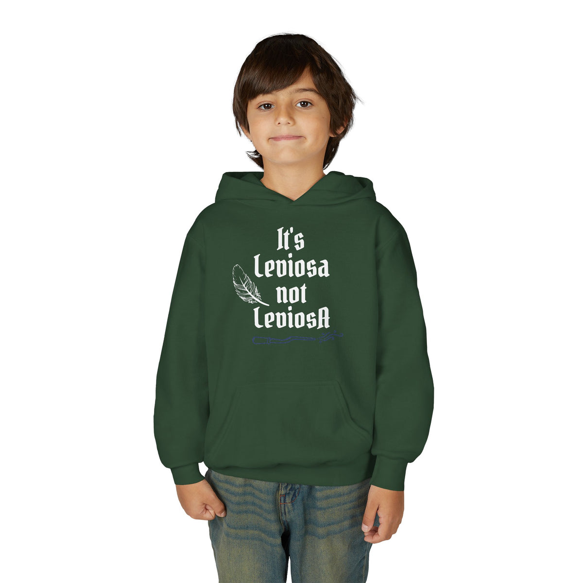 Youth Hoodie – "It's Leviosa Not LeviosA" Magical Quote Hooded Sweatshirt