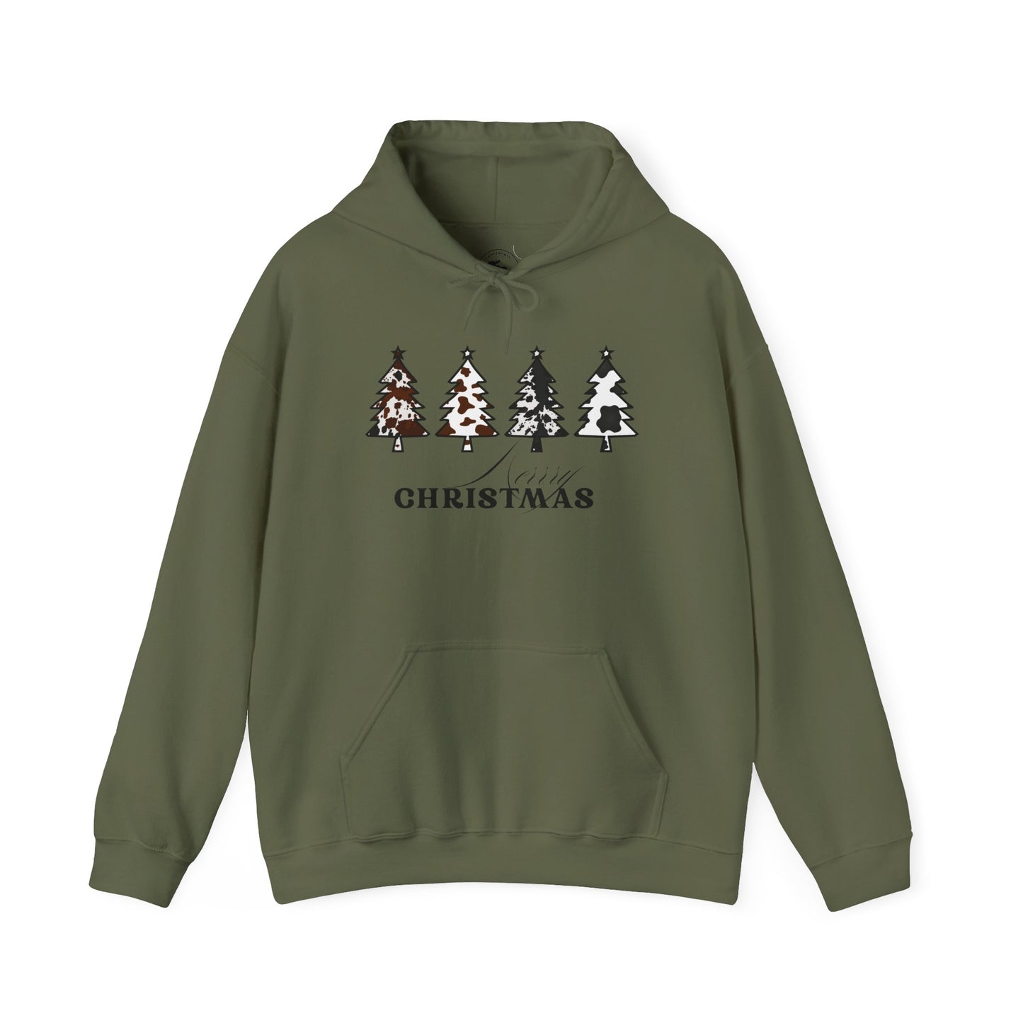 Cow Print Merry Christmas Hoodie