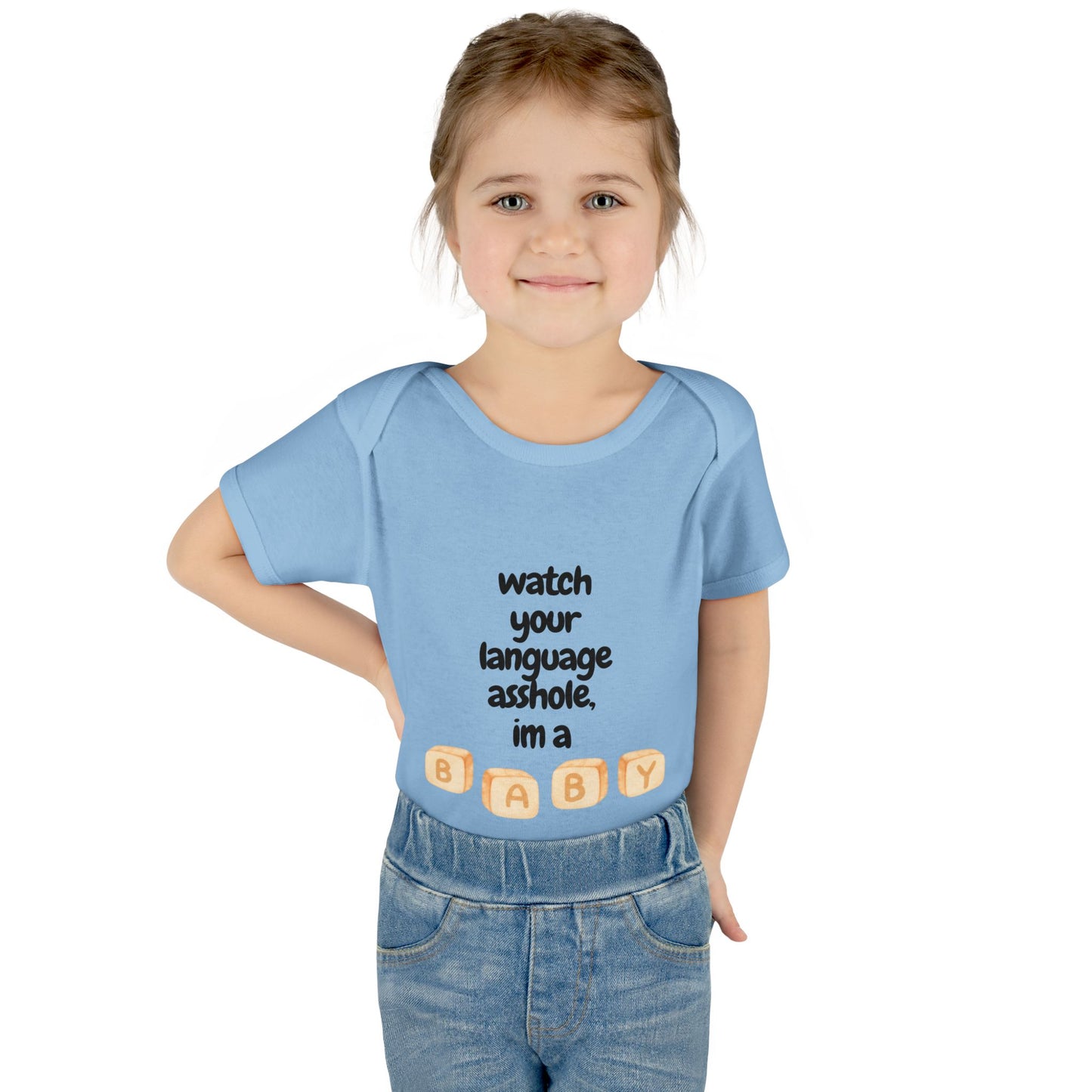 watch your language around the baby infant body suit