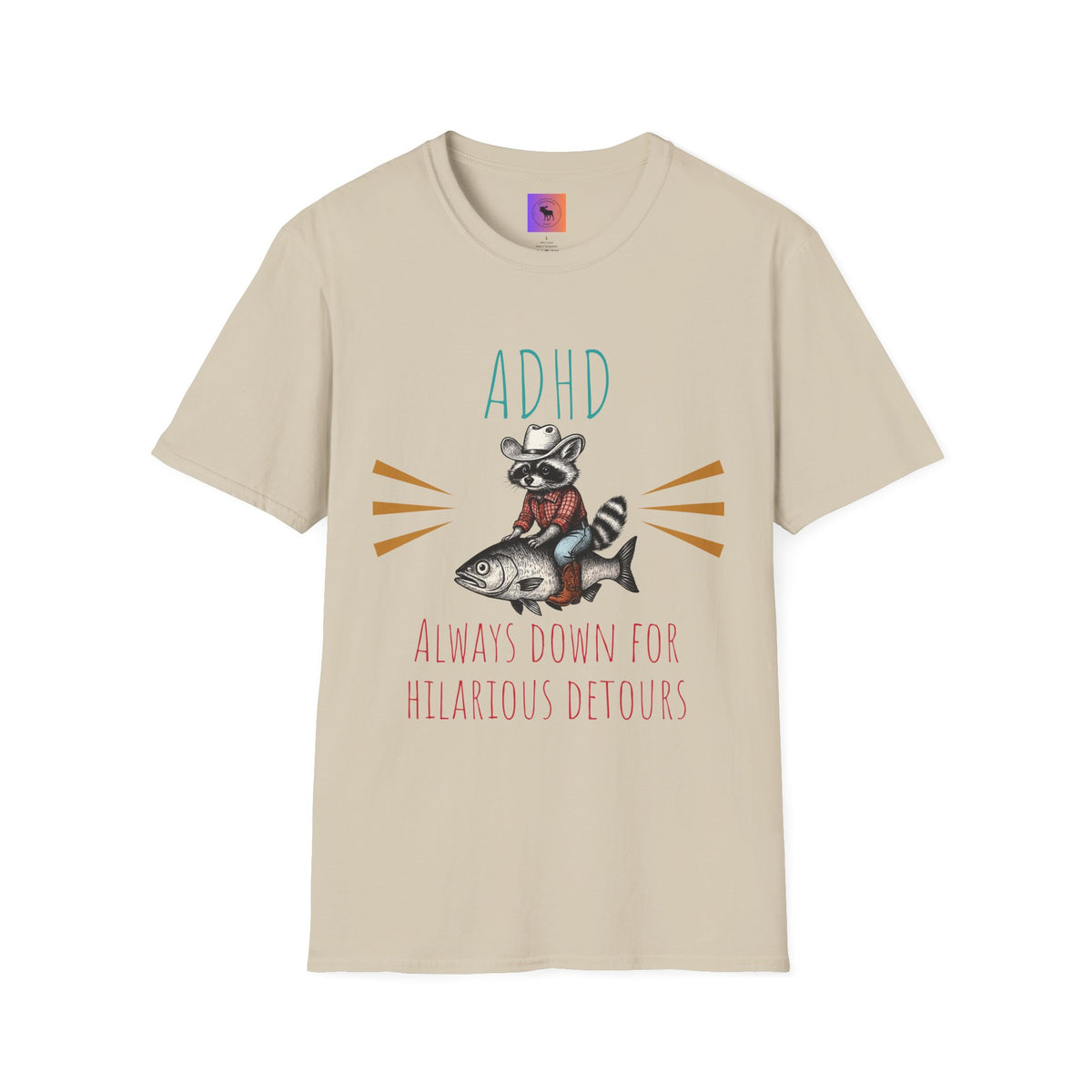 ADHD Awareness Unisex T-Shirt, Hilarious Detours Tee, Funny Gift for ADHD Friends, Casual Wear, Gift for Mental Health Awareness