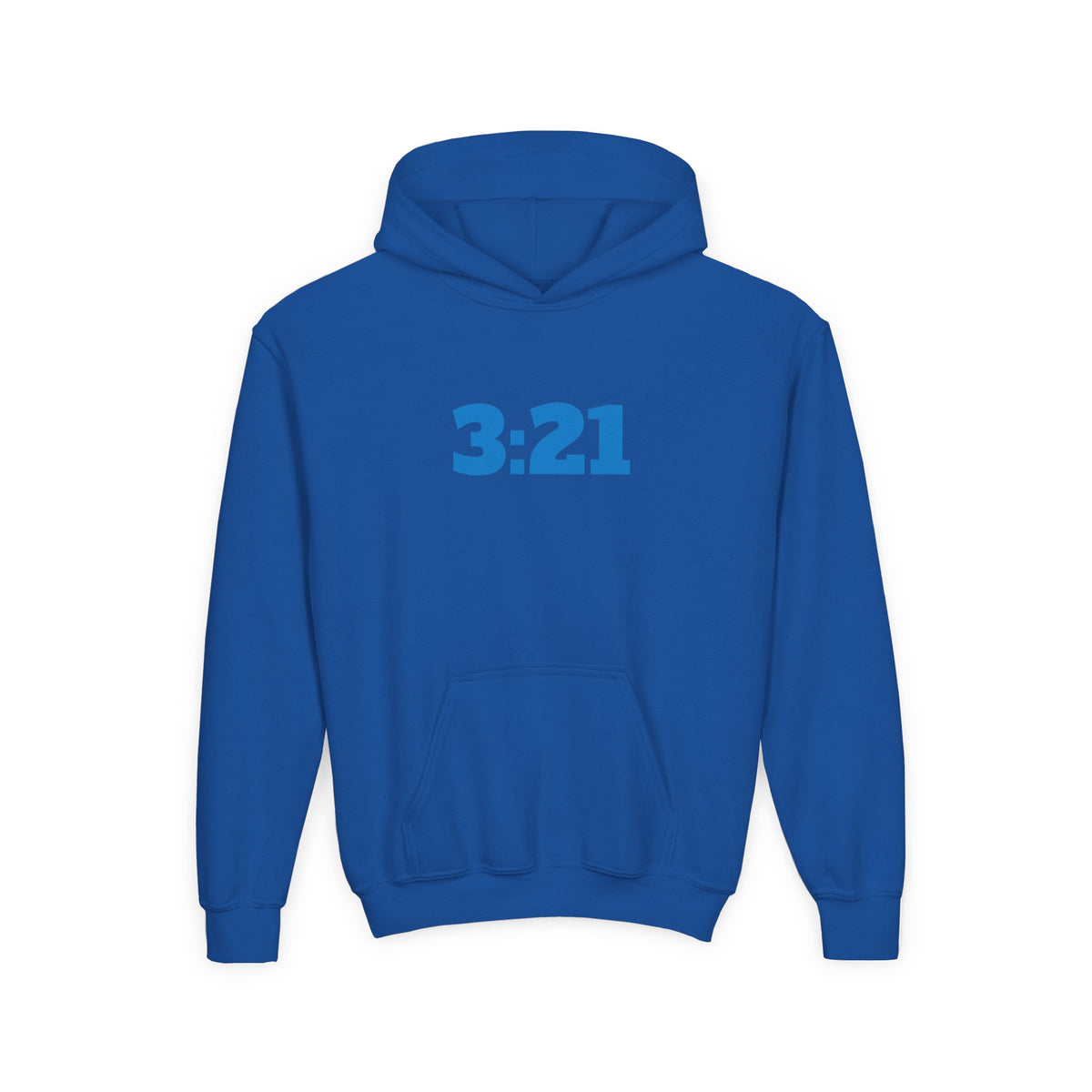 Youth Hoodie — 3:21 DNA Design Kids Pullover with Colorful Double Helix Down Syndrome awareness colors