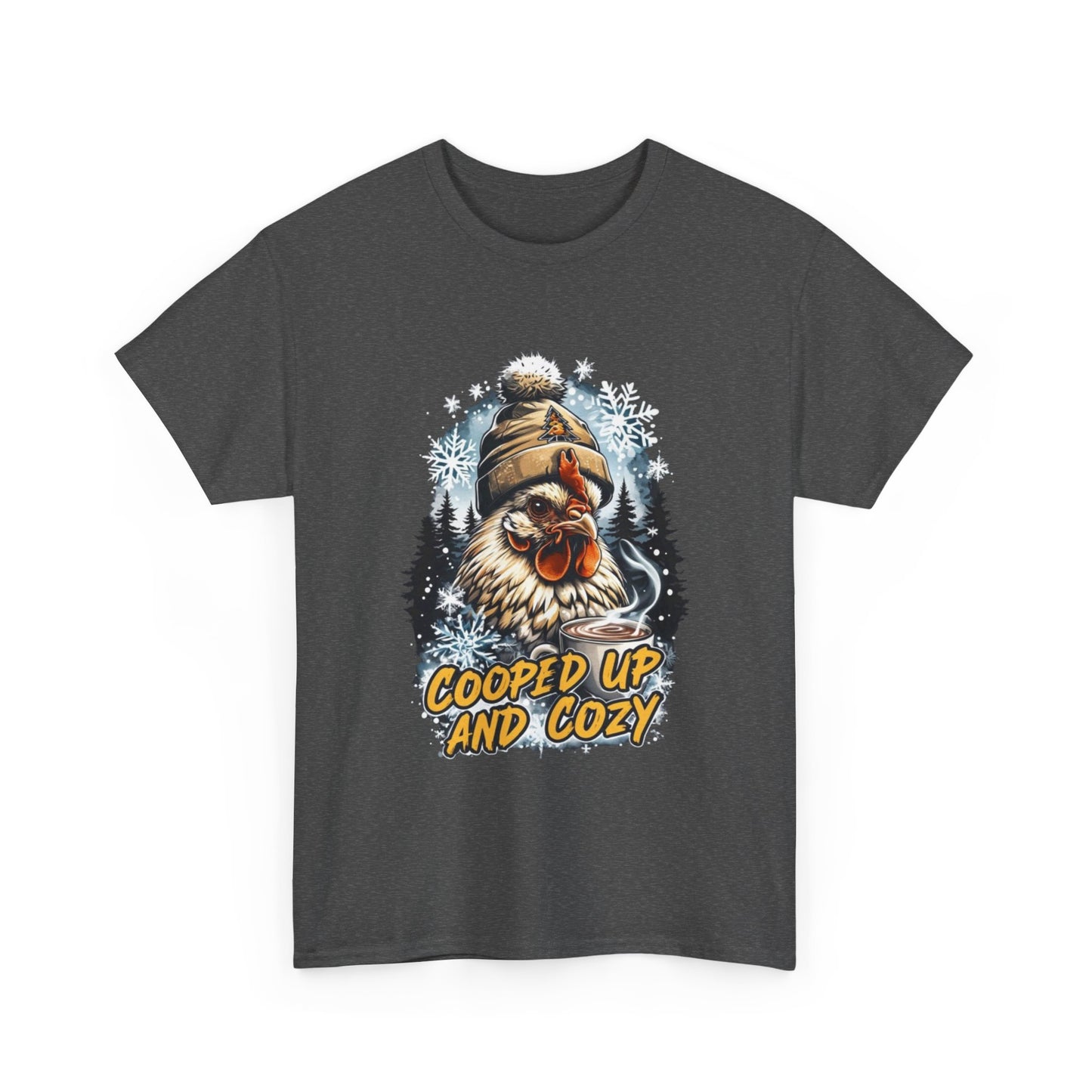 cooped up and cozy graphic T. perfect gift for the chicken lover in your life