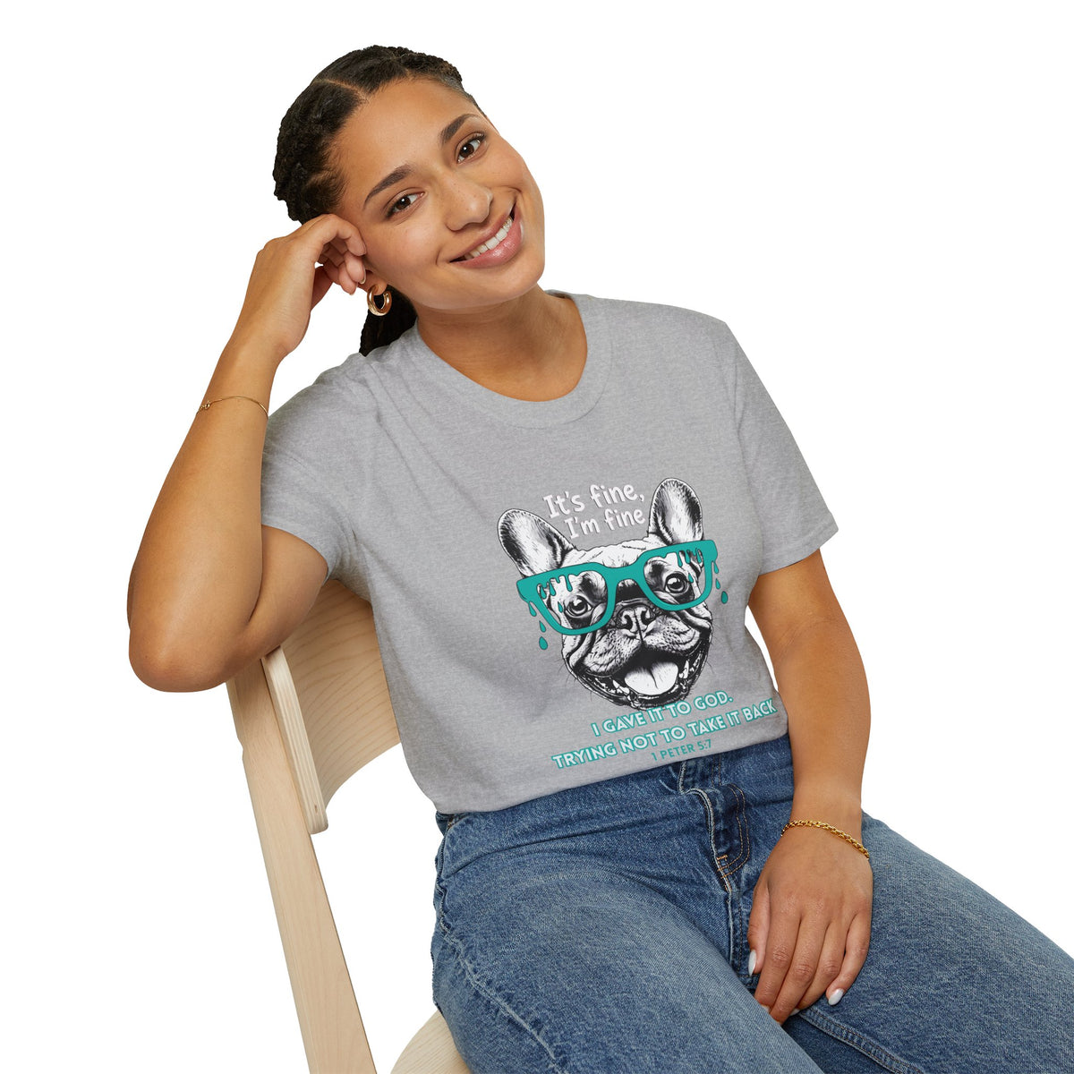 Funny Cat “It’s Fine, I’m Fine” Graphic T-Shirt