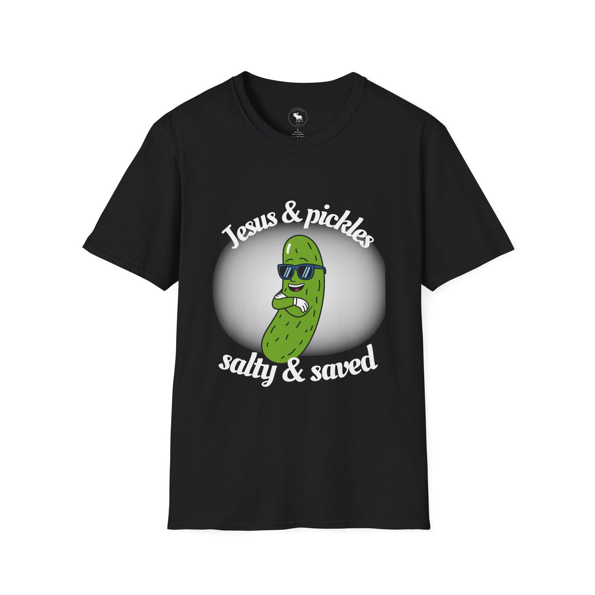 Jesus & Pickles T-Shirt — “Salty & Saved” Funny Christian Graphic Tee