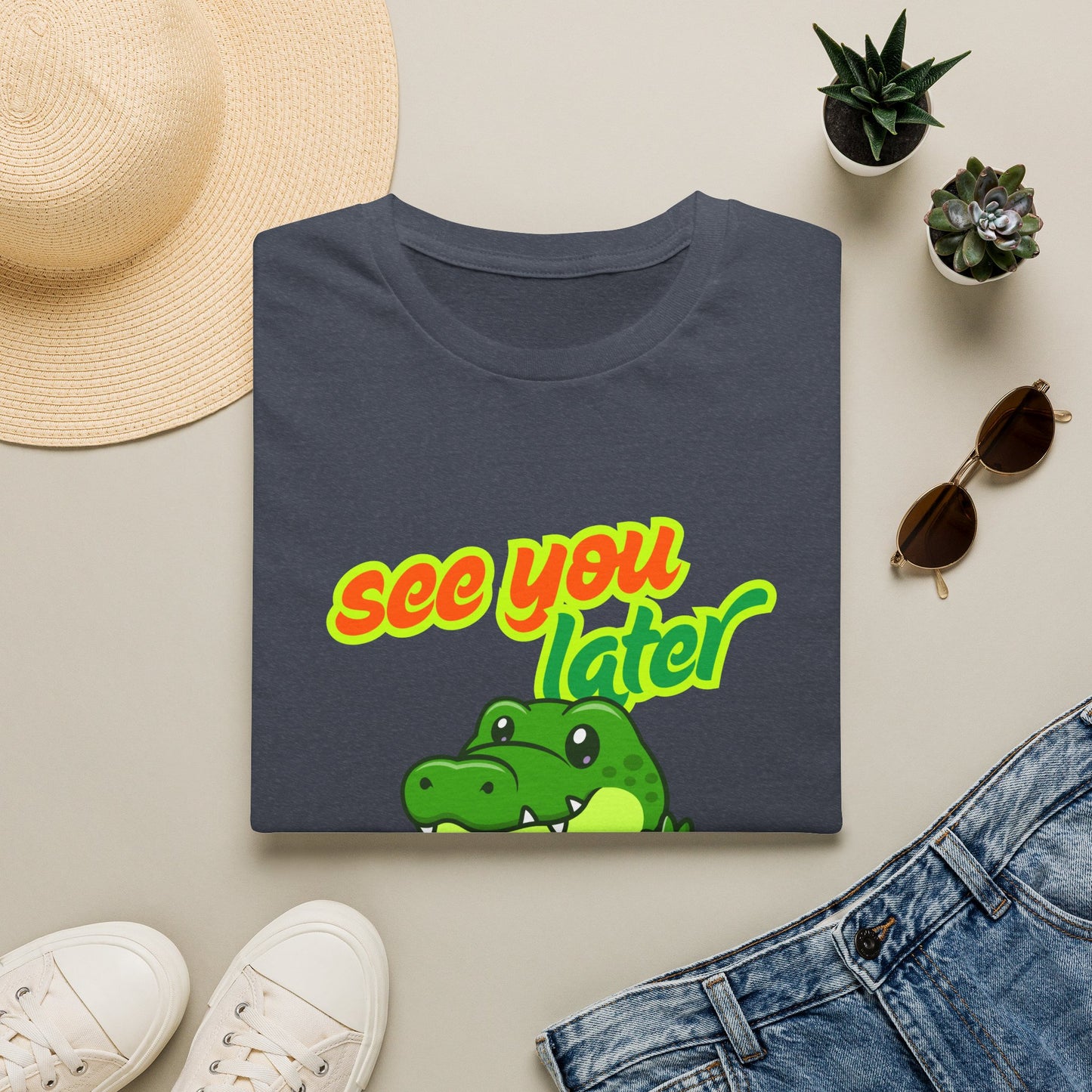 See You Later Alligator T-Shirt — Cute Retro Green Alligator Graphic Tee