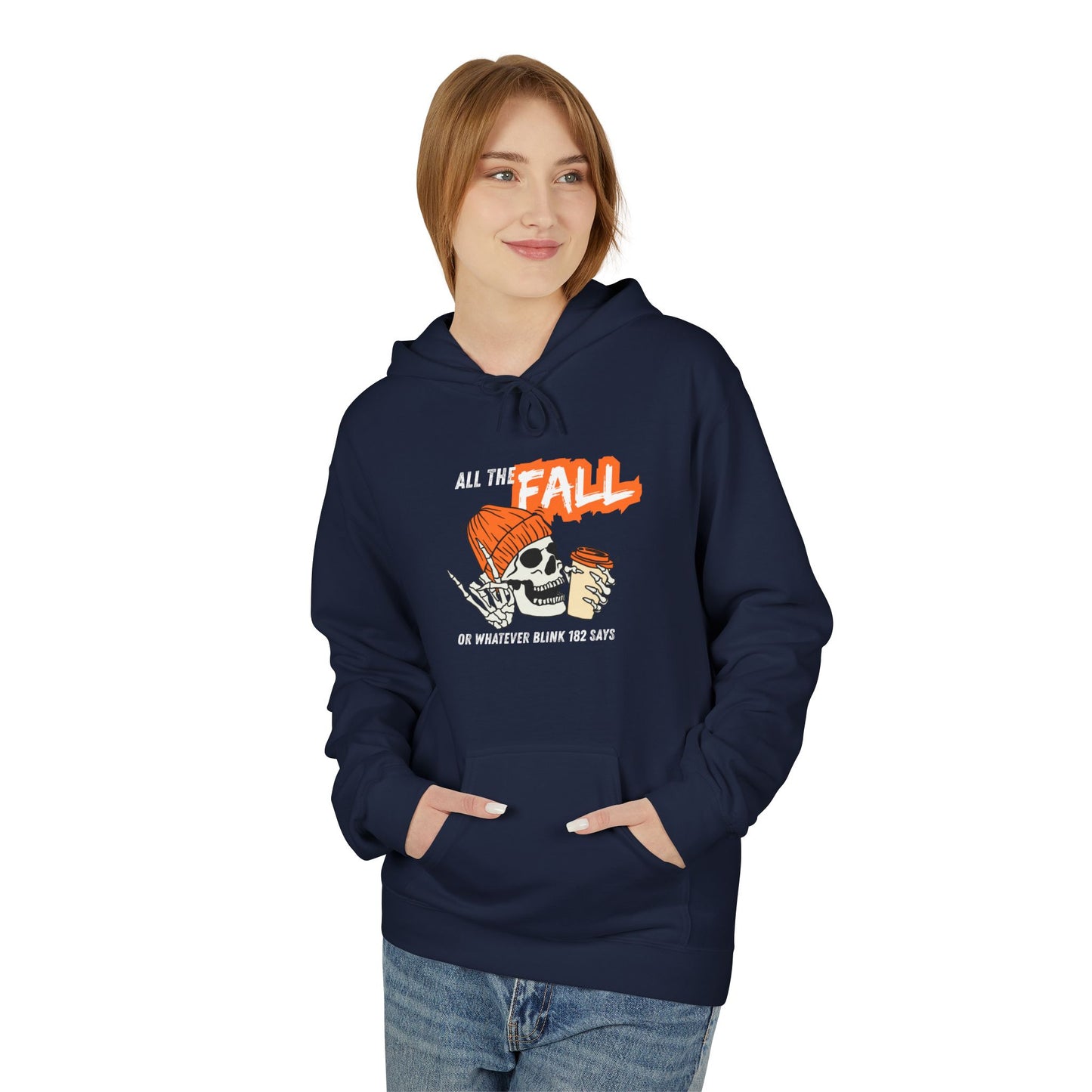 Fall Themed Fleece Hoodie - Cozy Autumn Apparel, Casual Wear, Warm Gift, Seasonal Fashion, Perfect for Bonfires, Thanksgiving