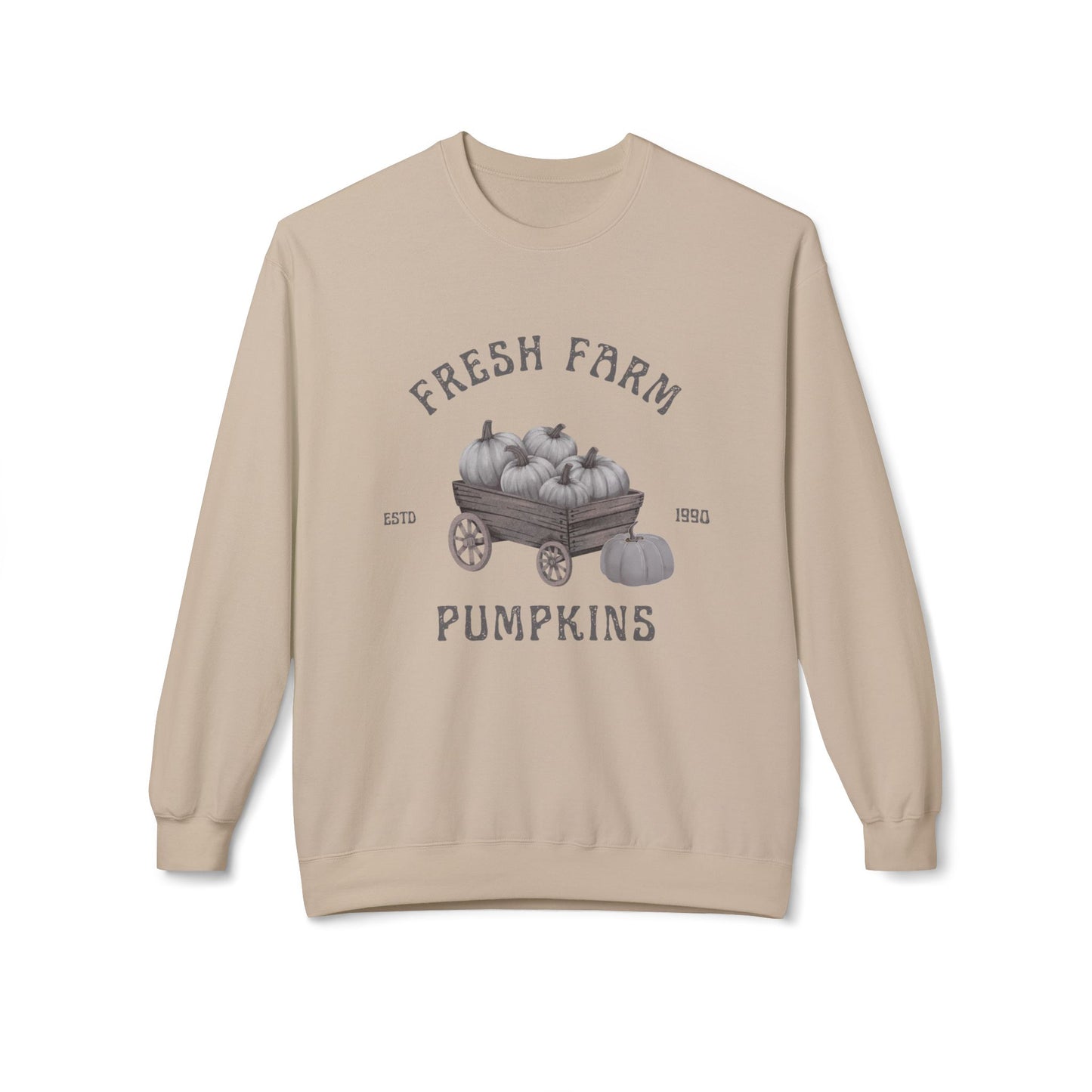 Fresh Farm Pumpkins Sweatshirt, Cozy Fall Apparel, Autumn Fashion, Pumpkin Patch Sweatshirt, Harvest Festival Gear, Thanksgiving Gift