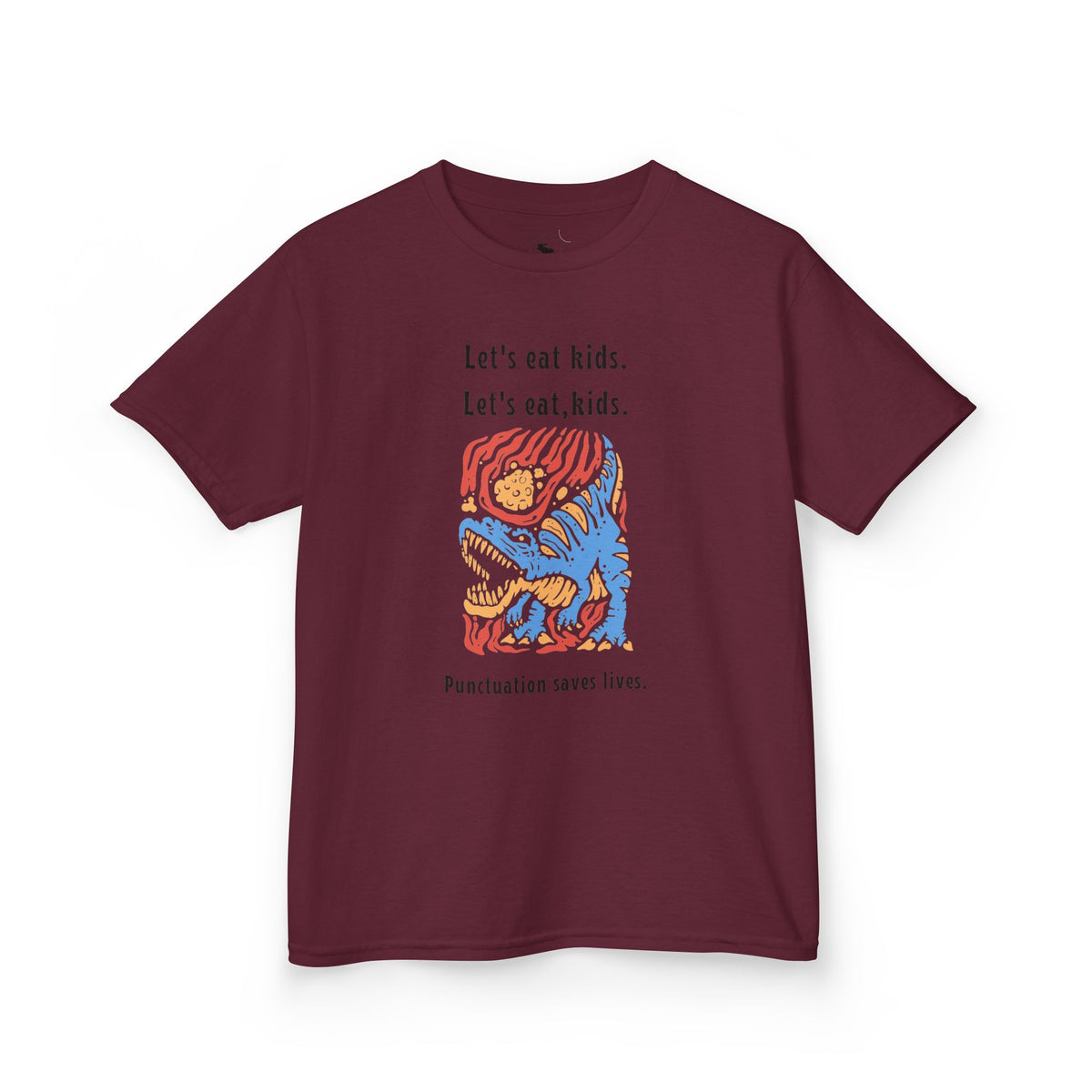 Kids Tee — "Let's eat kids. Let's eat, kids." Punctuation Saves Lives Graphic