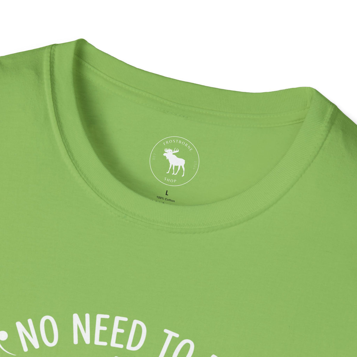T-Shirt — "No Need to Be an Exclamation Point" Funny Typography Tee