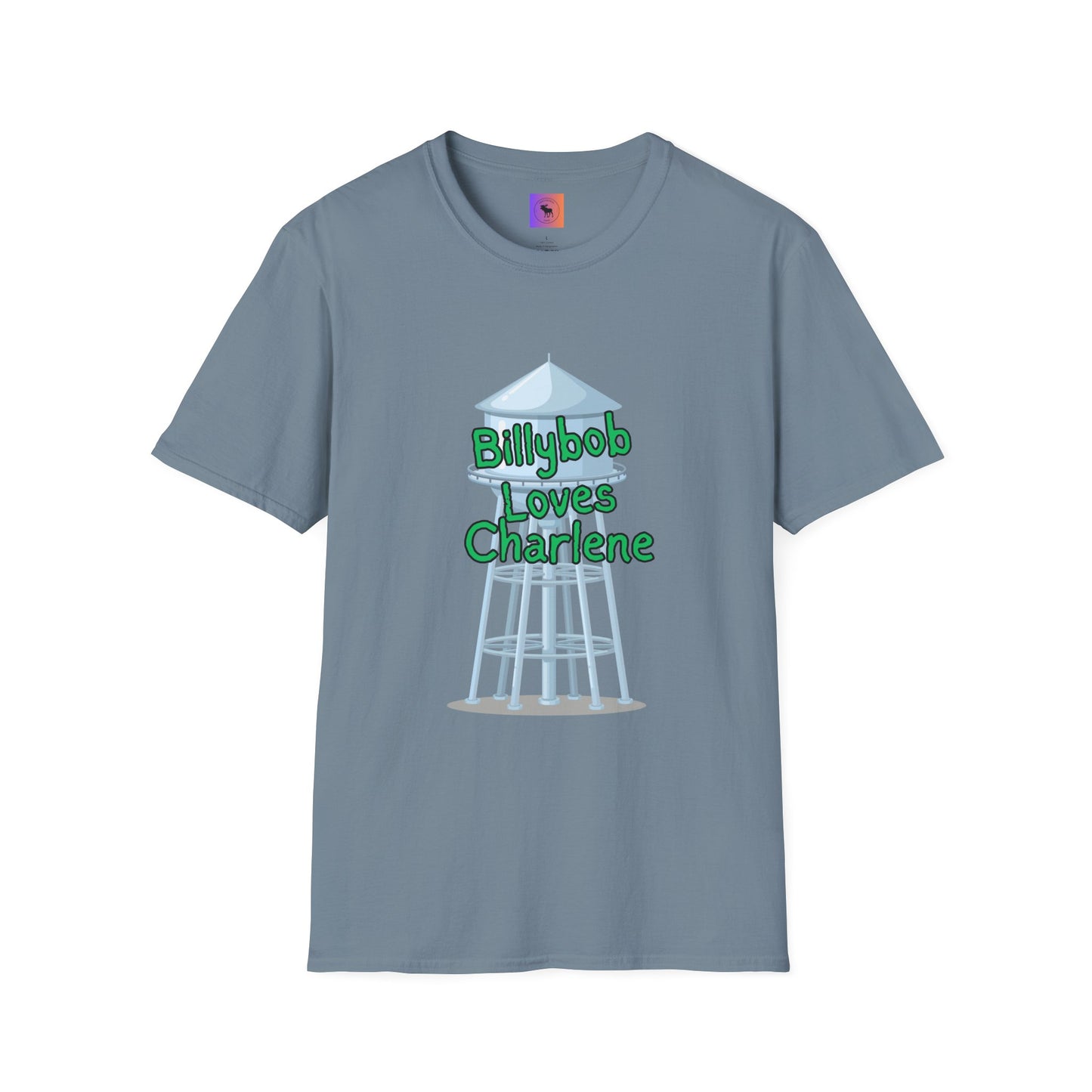 T-Shirt — 'Billybob Loves Charlene' Water Tower Graphic