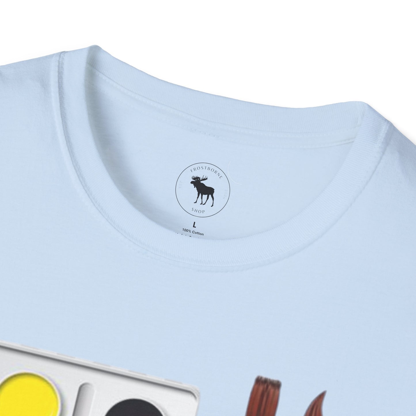 Colorful Artist T-Shirt/ Water color pallet softstyle Tee