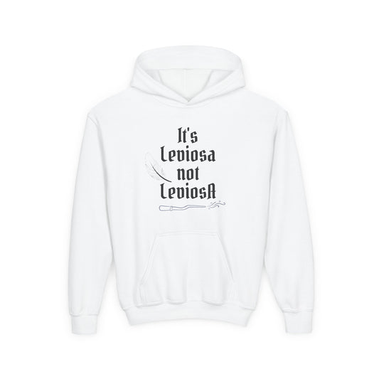 Youth Hoodie – "It's Leviosa Not LeviosA" Magical Quote Hooded Sweatshirt