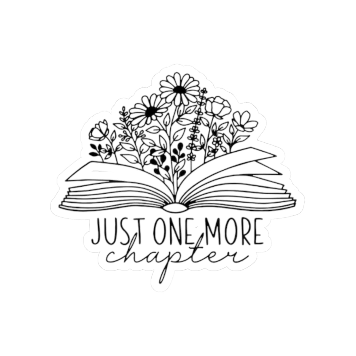 Floral Book Lover Kiss-Cut Stickers, Reading Gift, Bookworm Stickers, Planner Decoration, Stationery Supplies, Bullet Journal Accessories