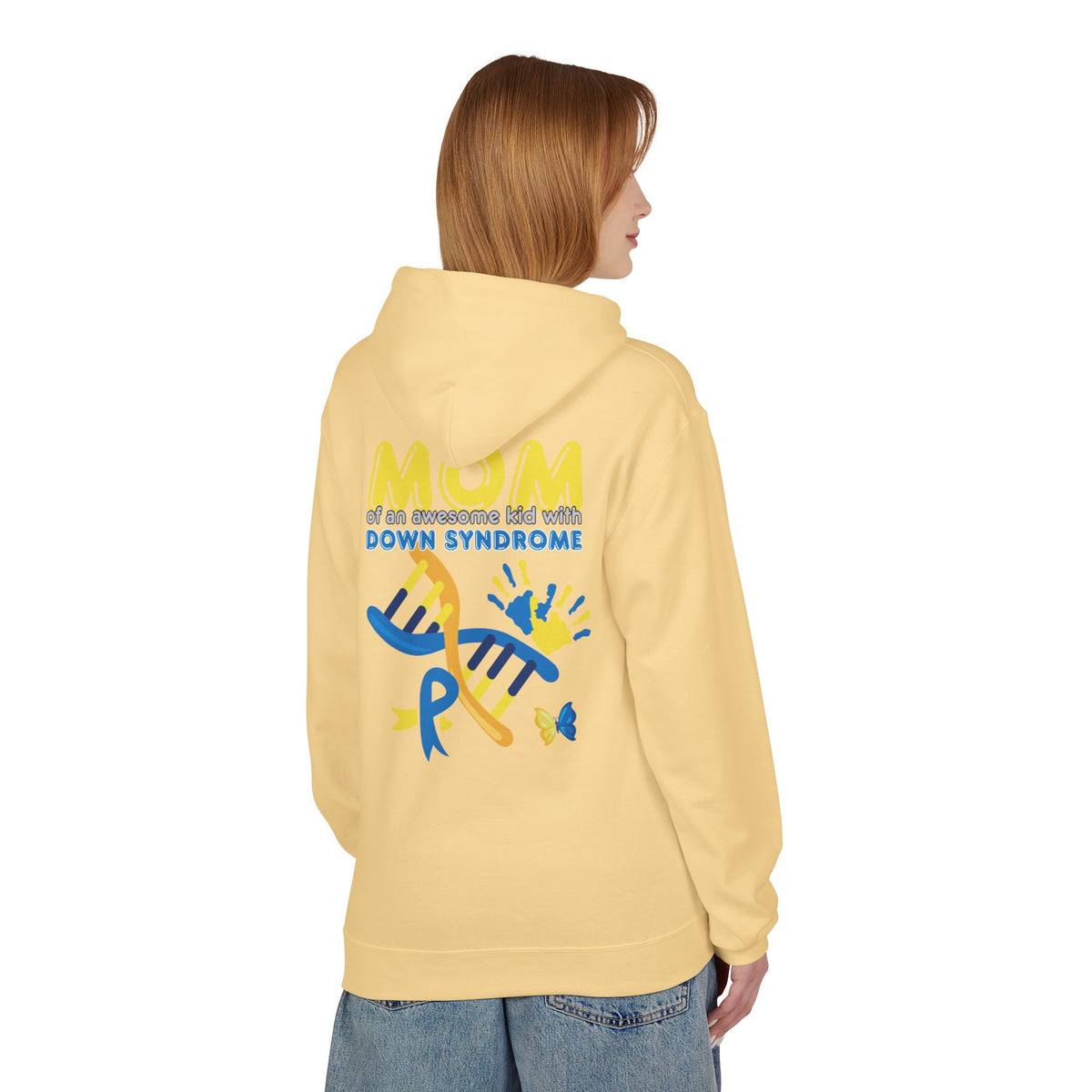 Down Syndrome Mom Hoodie - "Mom of an Awesome Kid with Down Syndrome" Support Pullover