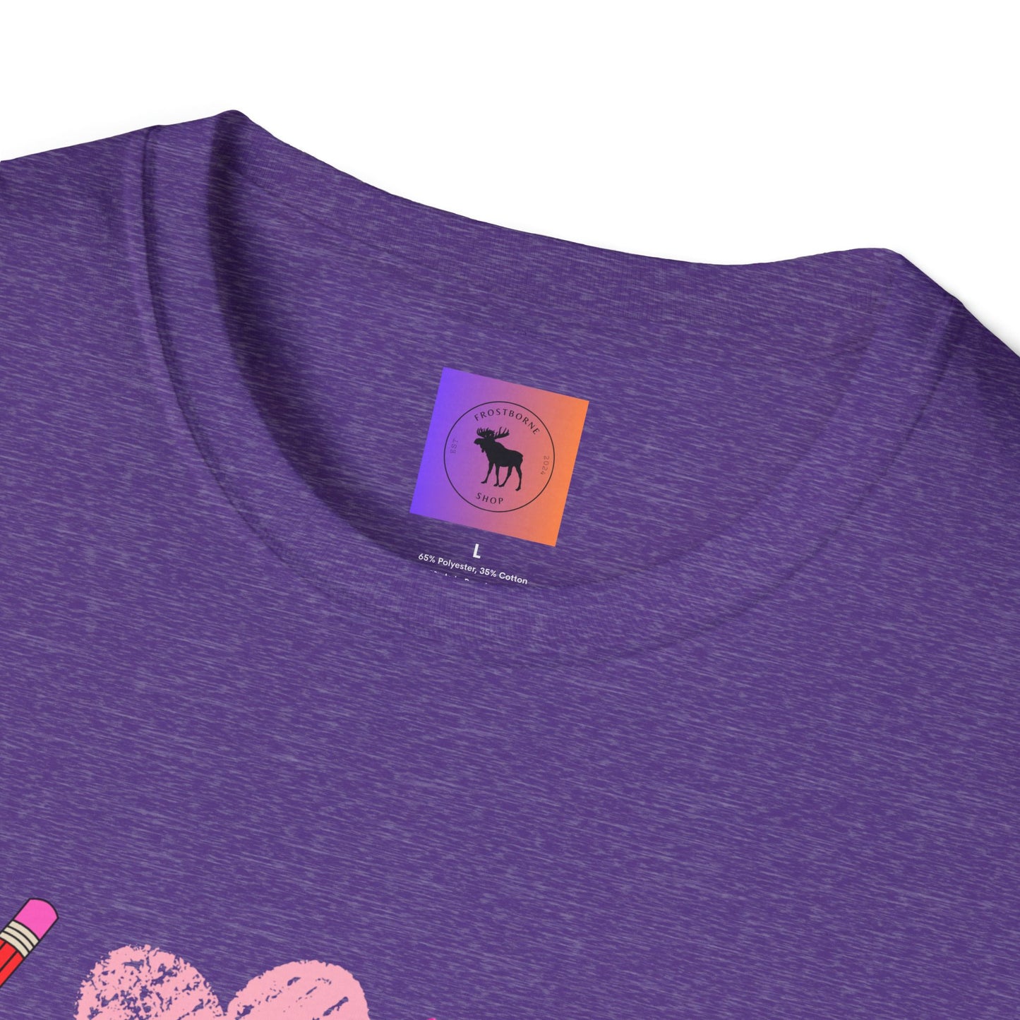 Teacher Valentine T-Shirt — Pencils, Crayon Apple & XOXO