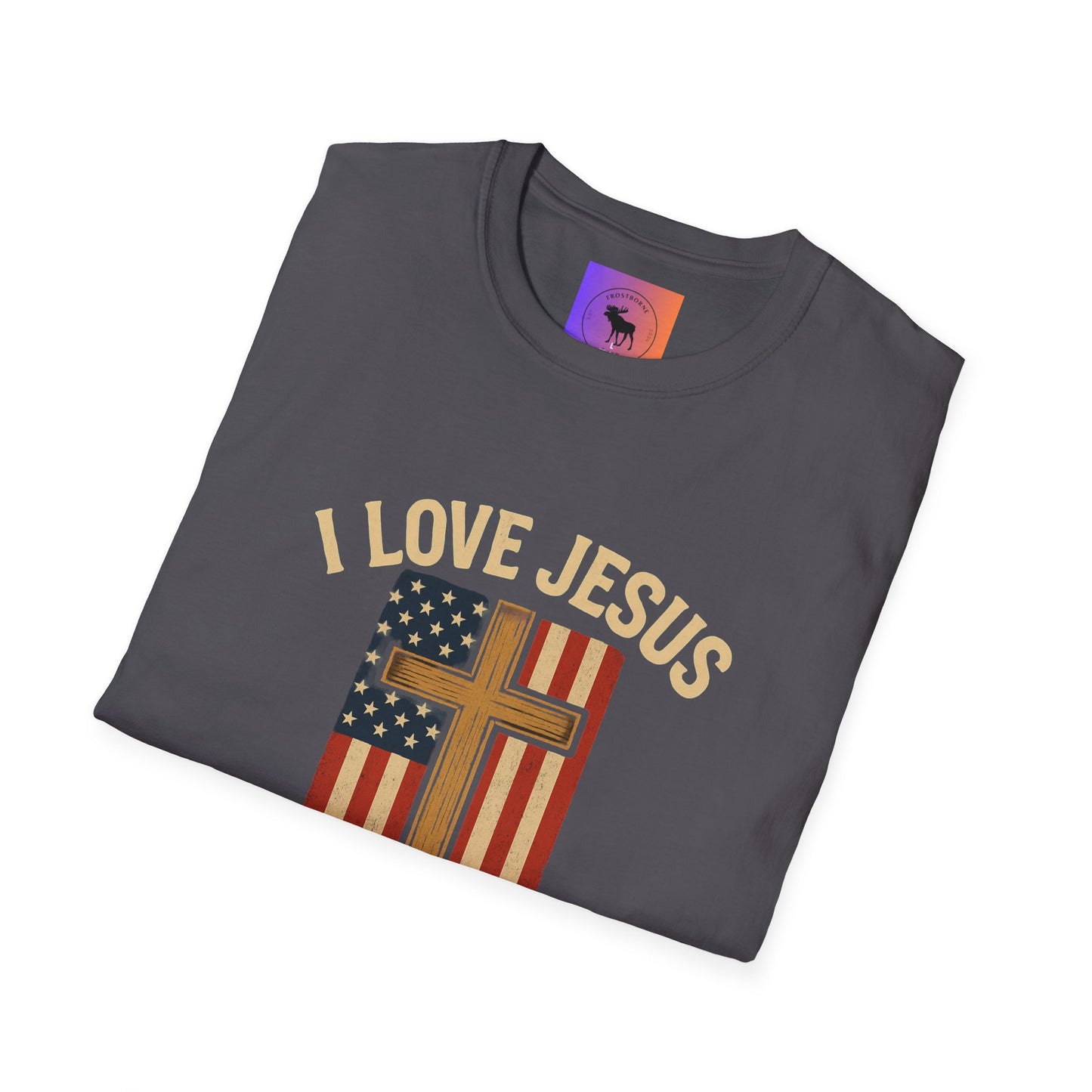 I Love Jesus and America Unisex T-Shirt, Faith Apparel, Patriotic Tee, Religious Clothing, Gifts for Christians, Fourth of July Shirt