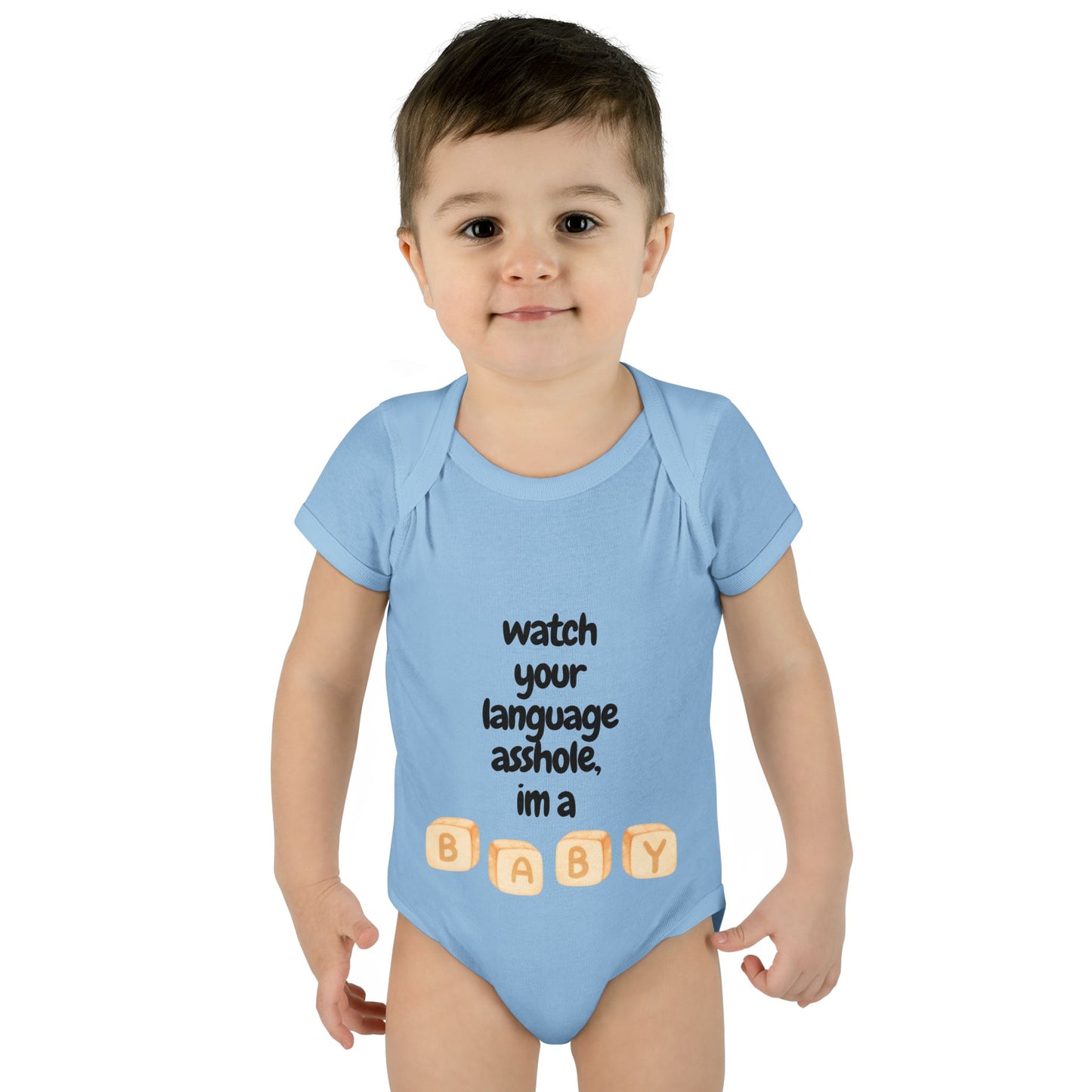 watch your language around the baby infant body suit