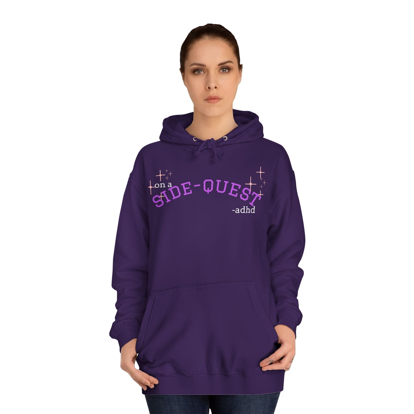 Funny ADHD Sidequest Hoodie - Unisex College