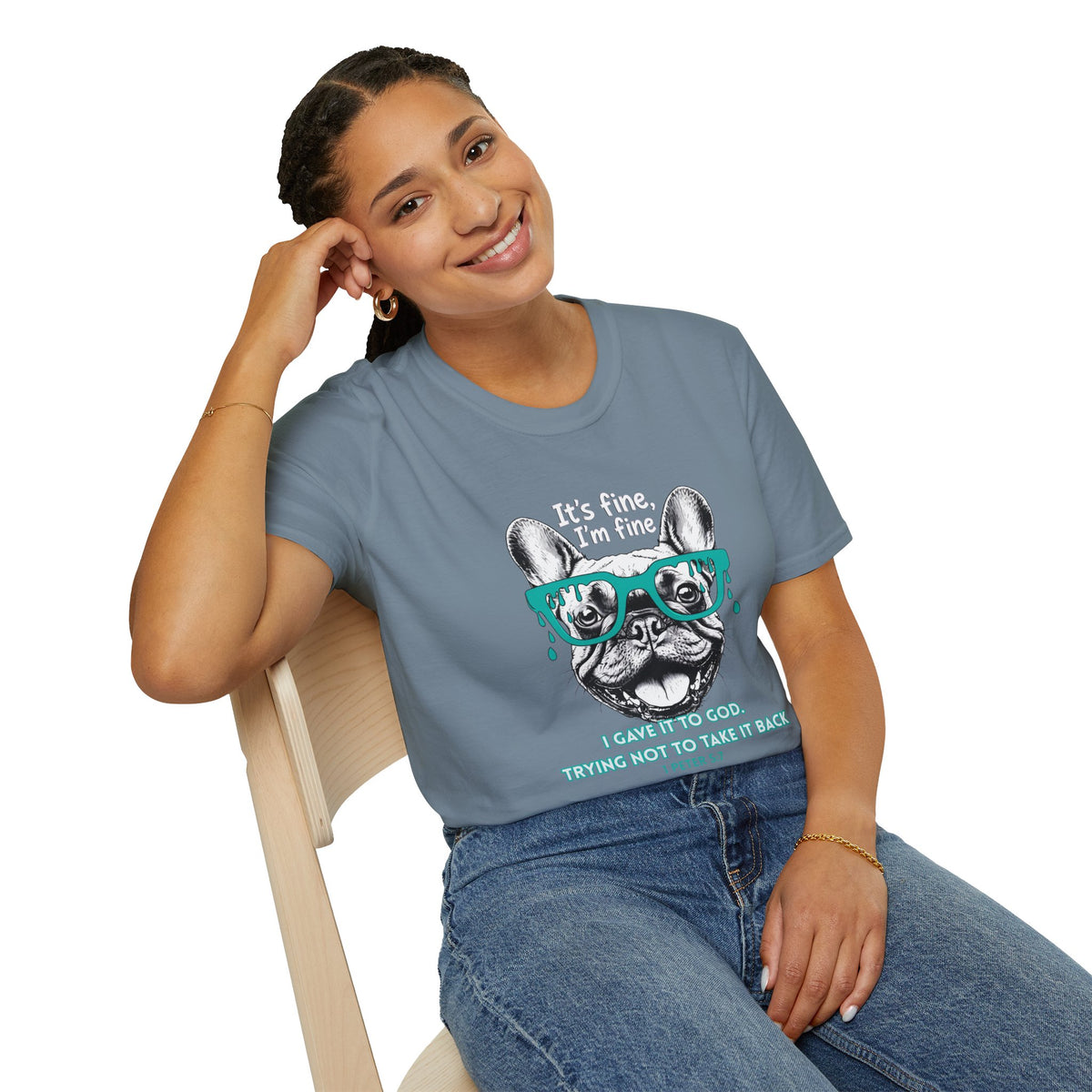 Funny Cat “It’s Fine, I’m Fine” Graphic T-Shirt