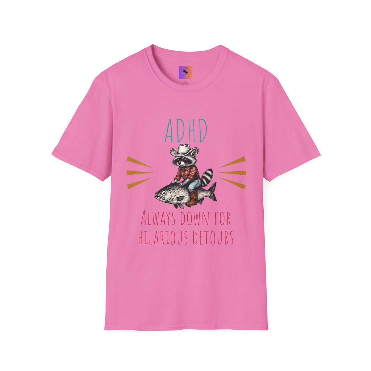 ADHD Awareness Unisex T-Shirt, Hilarious Detours Tee, Funny Gift for ADHD Friends, Casual Wear, Gift for Mental Health Awareness